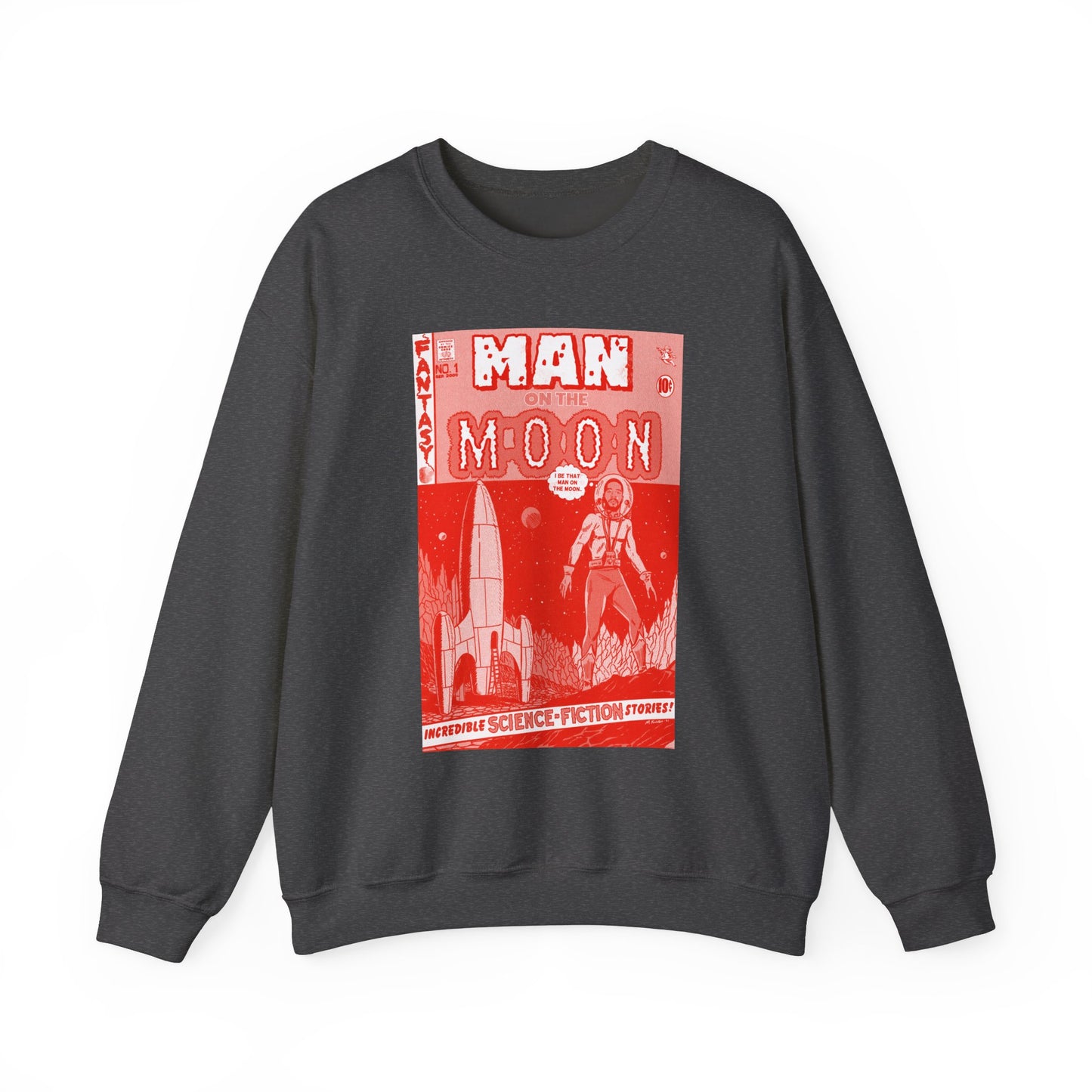 Kid Cudi - Man on the Moon - RED VARIANT - Unisex Heavy Blend™ Crewneck Sweatshirt