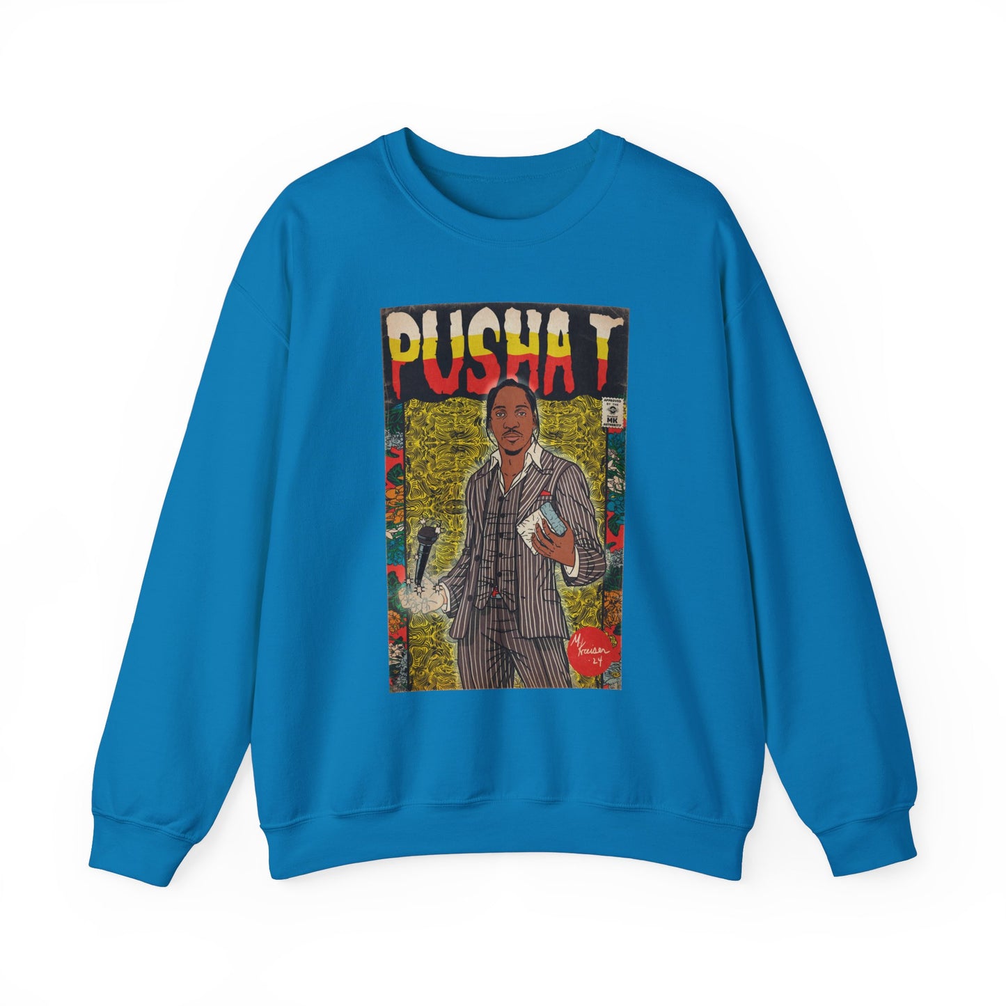 Pusha T - Comic Book Art - Unisex Heavy Blend™ Crewneck Sweatshirt