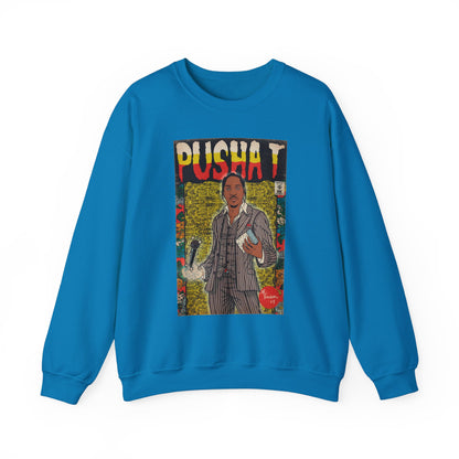 Pusha T - Comic Book Art - Unisex Heavy Blend™ Crewneck Sweatshirt