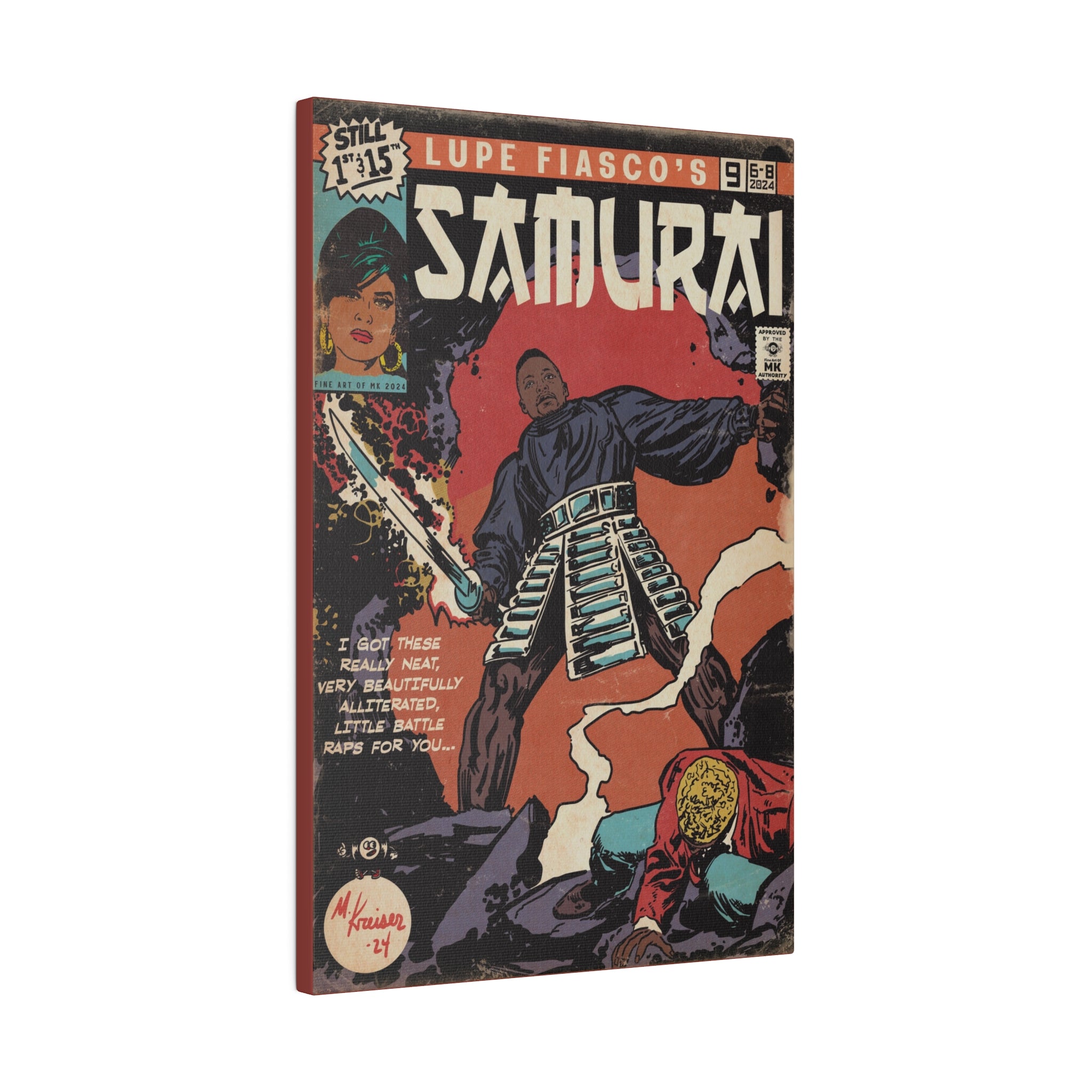 Samurai - Matte Canvas, Stretched, 0.75"