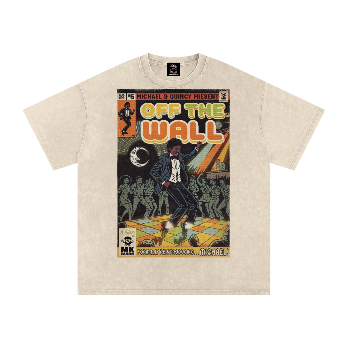 Off the Wall - Snow Washed Oversized Cotton T-Shirt