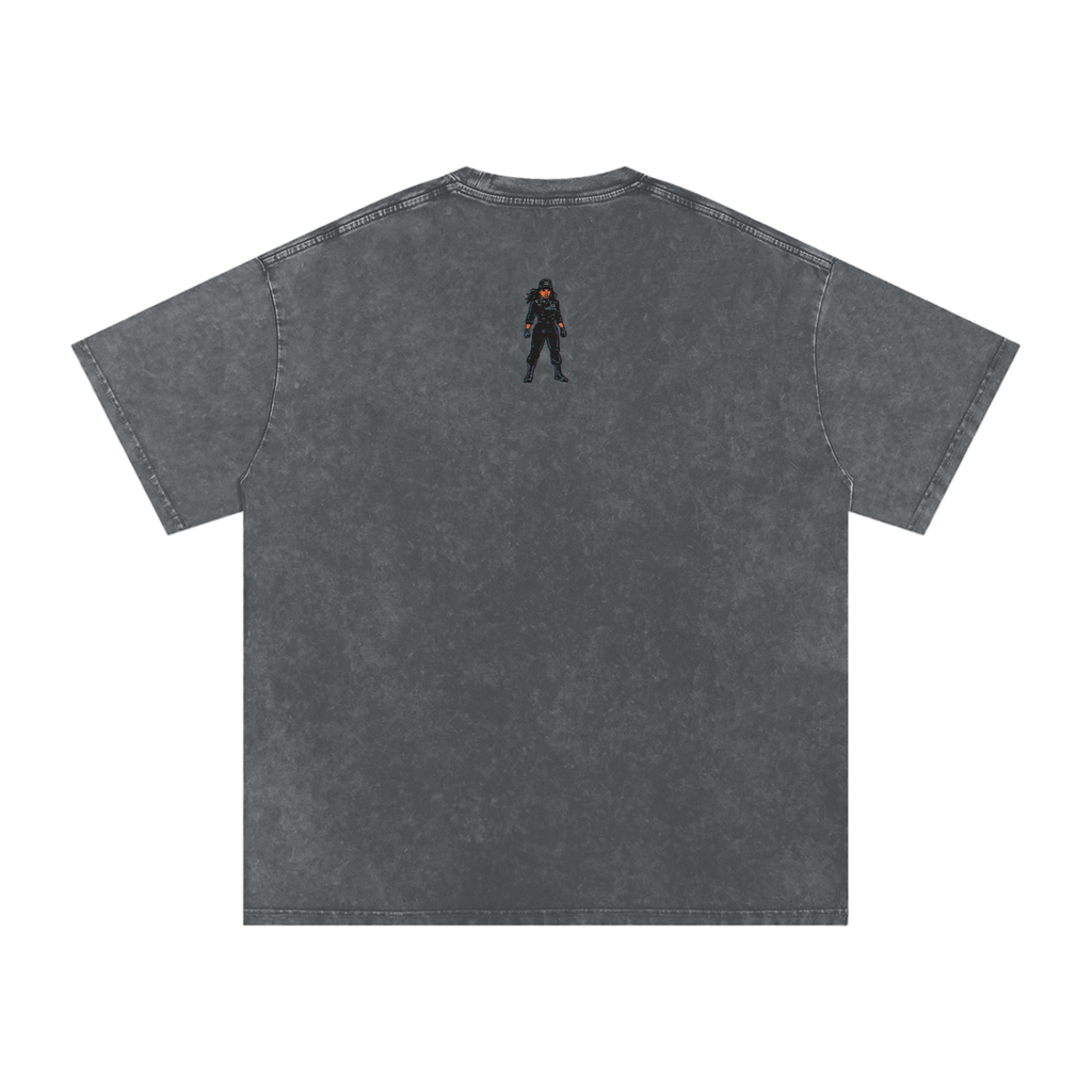 Rhythm Nation - Snow Washed Oversized Cotton T-Shirt