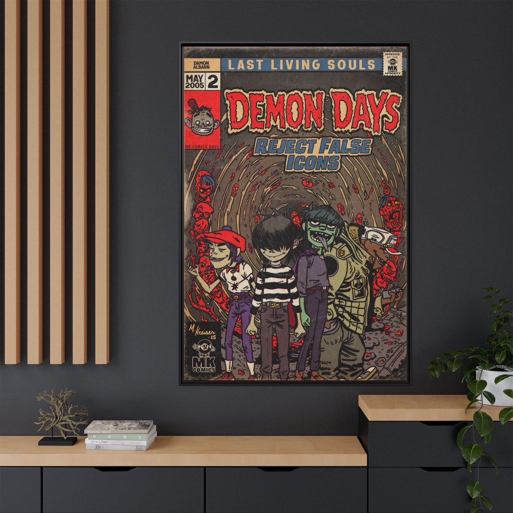 Demon Days - Matte Canvas, Framed (Multi-color)