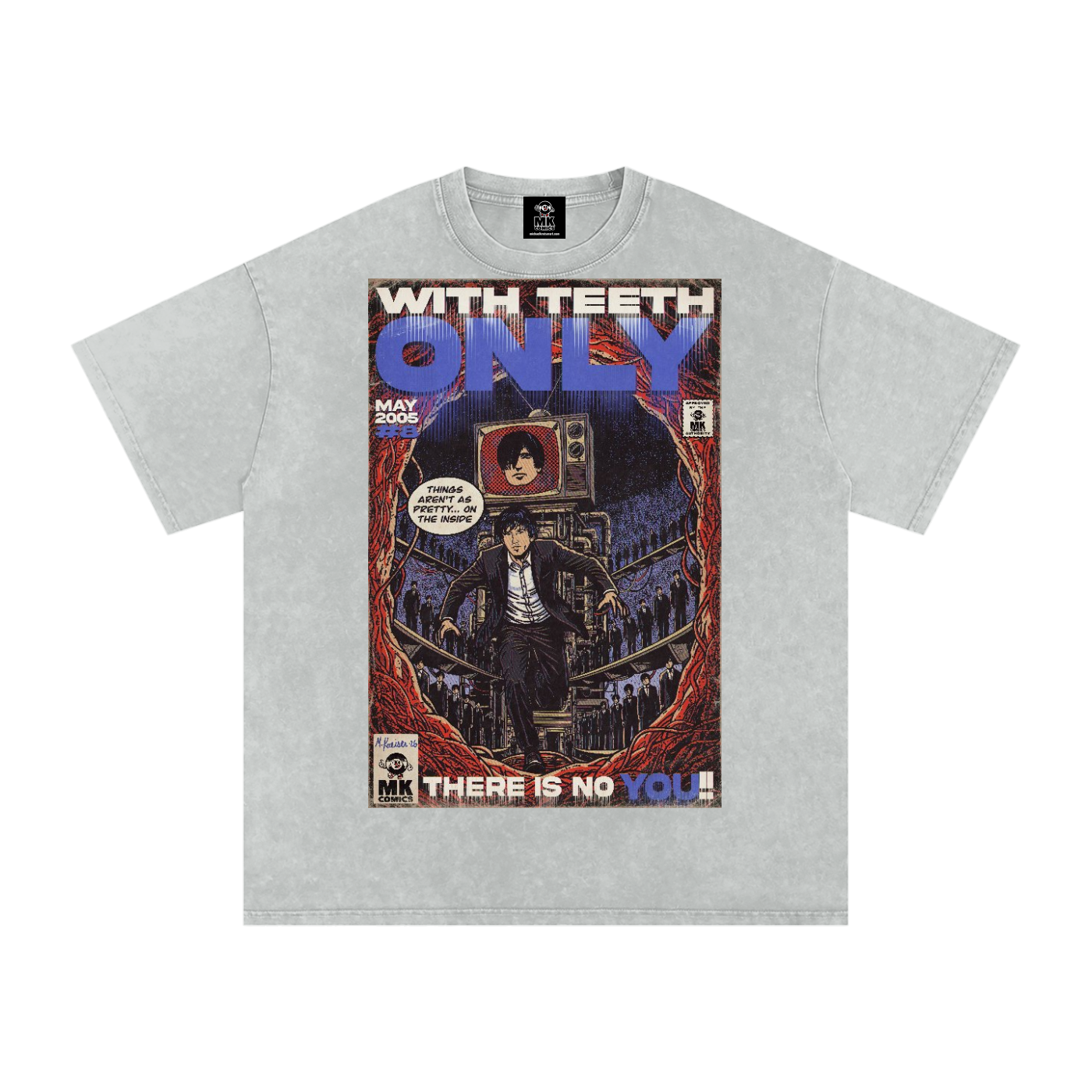 Only - Snow Washed Oversized Cotton T-Shirt