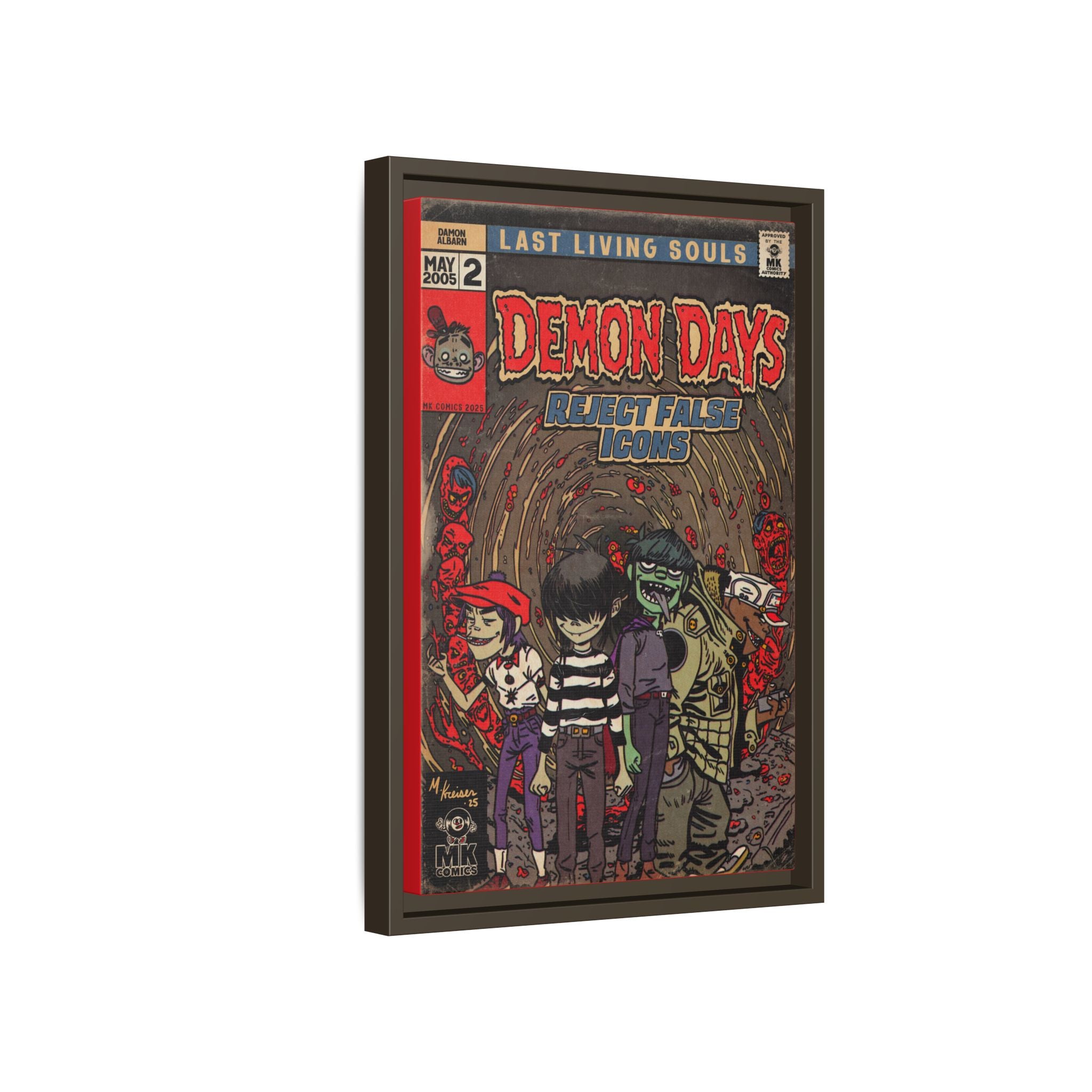 Demon Days - Matte Canvas, Framed (Multi-color)