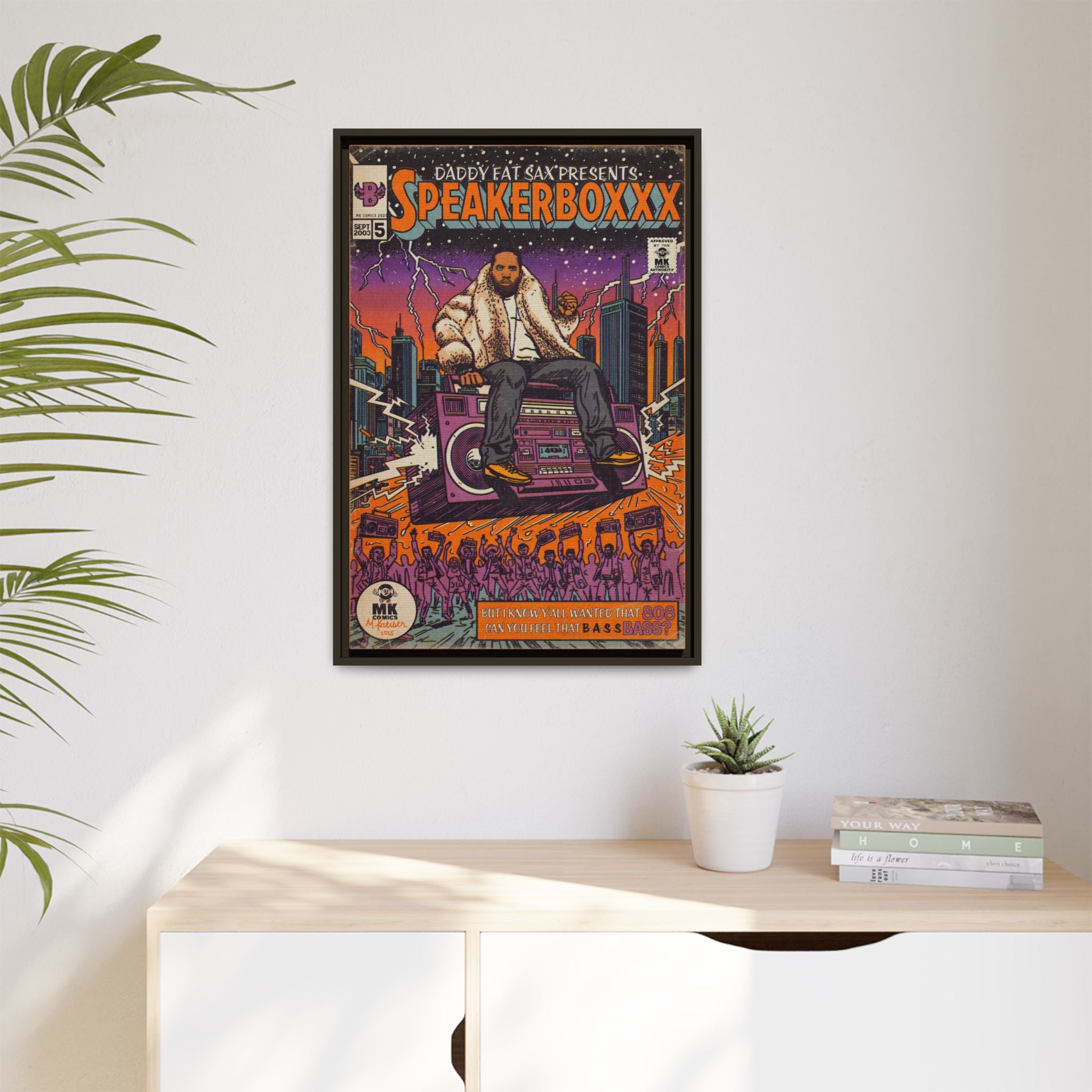 Speaker Boxxx - Matte Canvas, Framed (Multi-color)