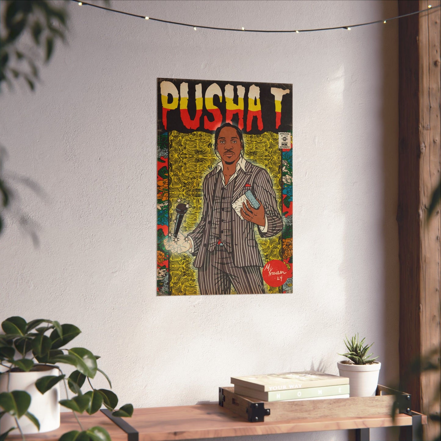 Pusha T - Comic Book Art - Matte Vertical Poster