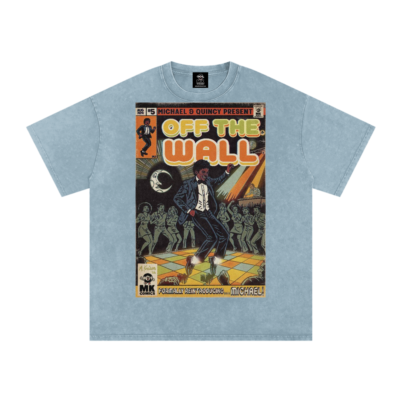 Off the Wall - Snow Washed Oversized Cotton T-Shirt
