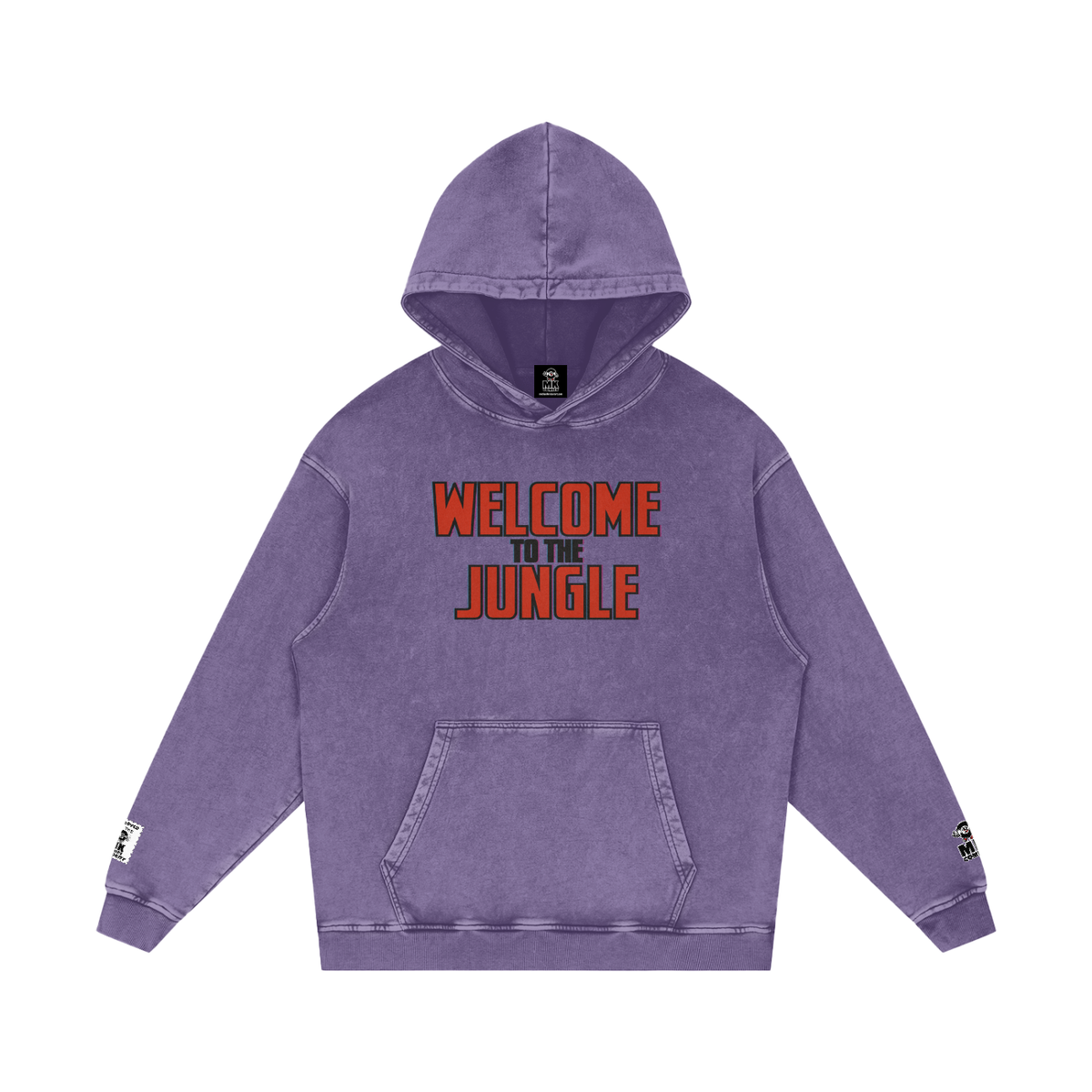 Welcome to the Jungle - Snow Washed Loose Cotton Hoodie