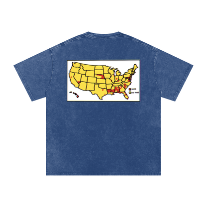 Word of Mouf - Snow Washed Oversized Cotton T-Shirt