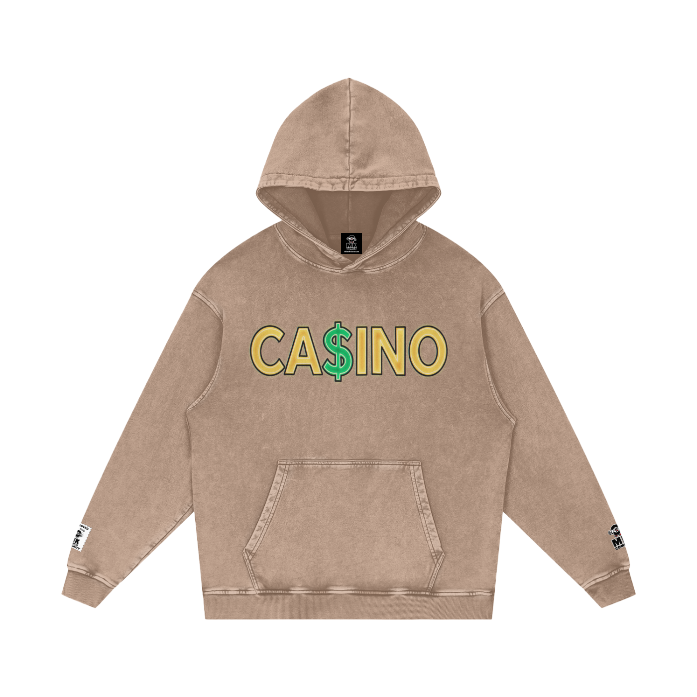 Casino - Snow Washed Loose Cotton Hoodie
