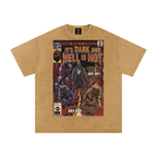 It's Dark & Hell is Hot - Snow Washed Oversized Cotton T-Shirt