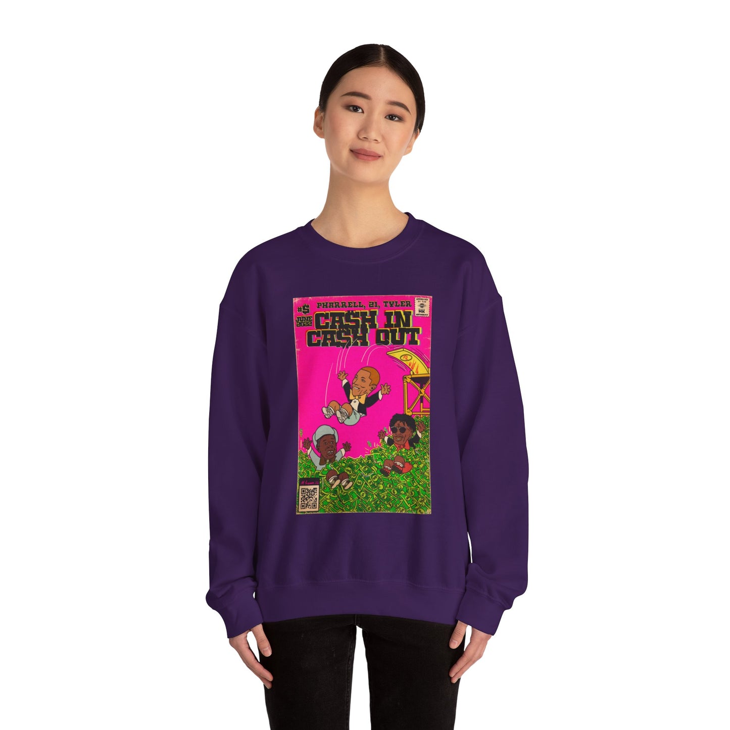 Pharrell, 21 Savage & Tyler - Cash In Cash Out - Unisex Heavy Blend™ Crewneck Sweatshirt