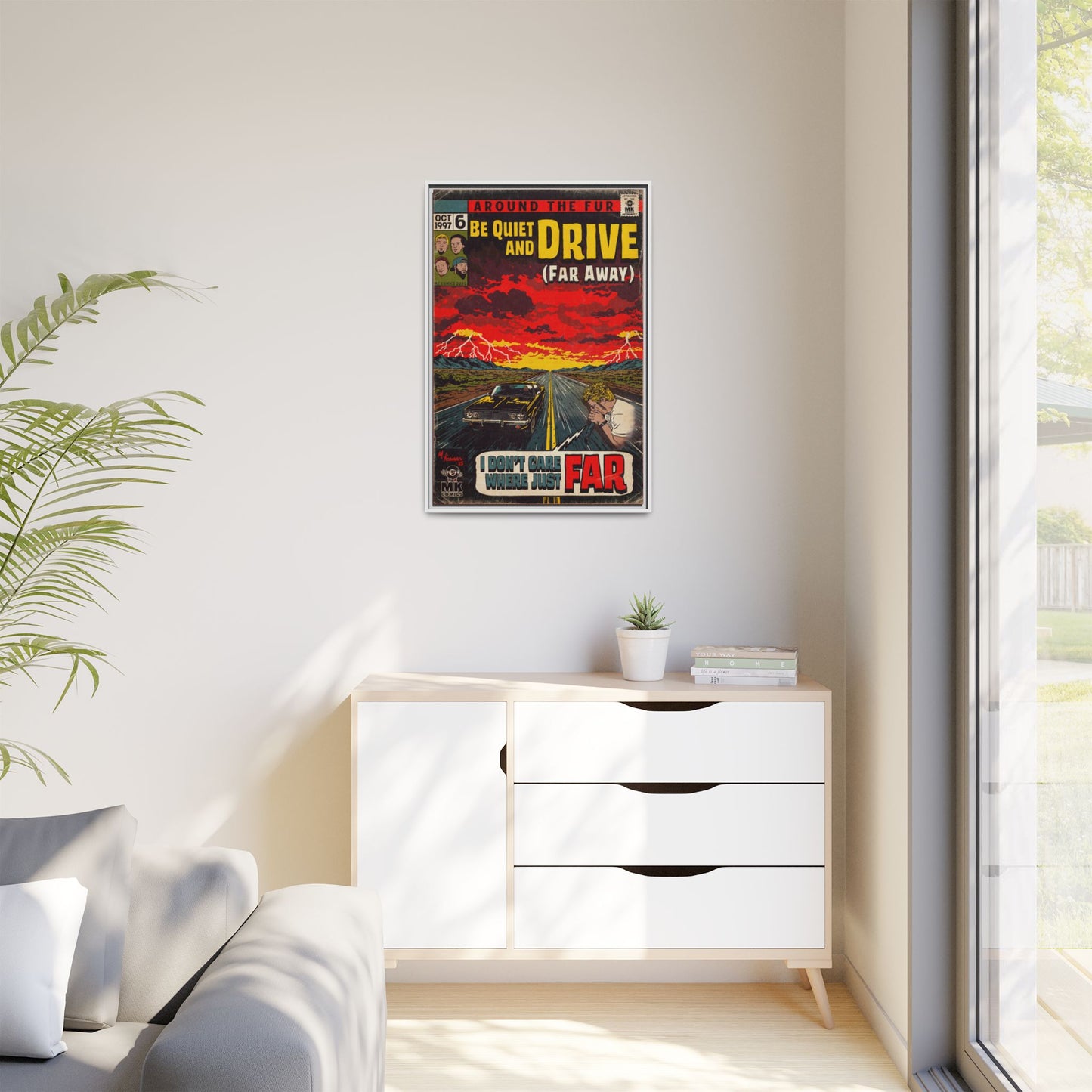 Be Quiet and Drive - Matte Canvas, Framed (Multi-color)