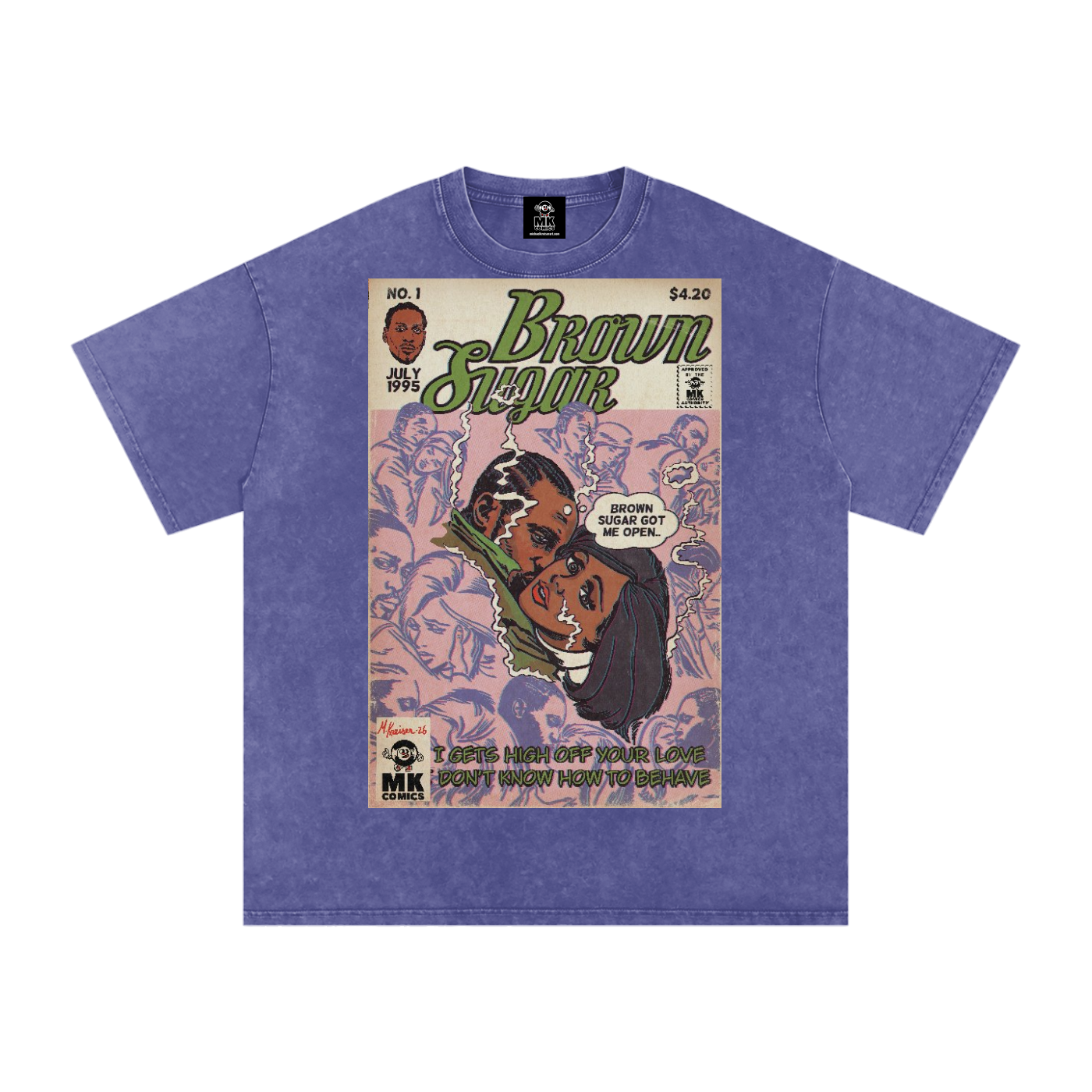 Brown Sugar - Snow Washed Oversized Cotton T-Shirt