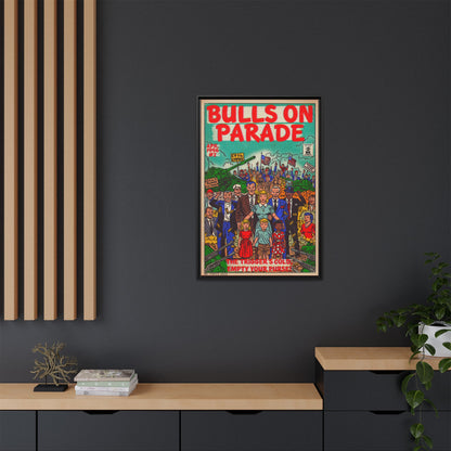 Bulls Parade -Matte Canvas, Framed (Multi-color)