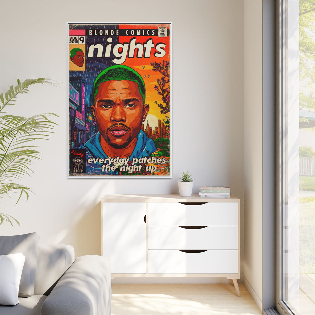 Nights - Matte Canvas, Framed (Multi-color)