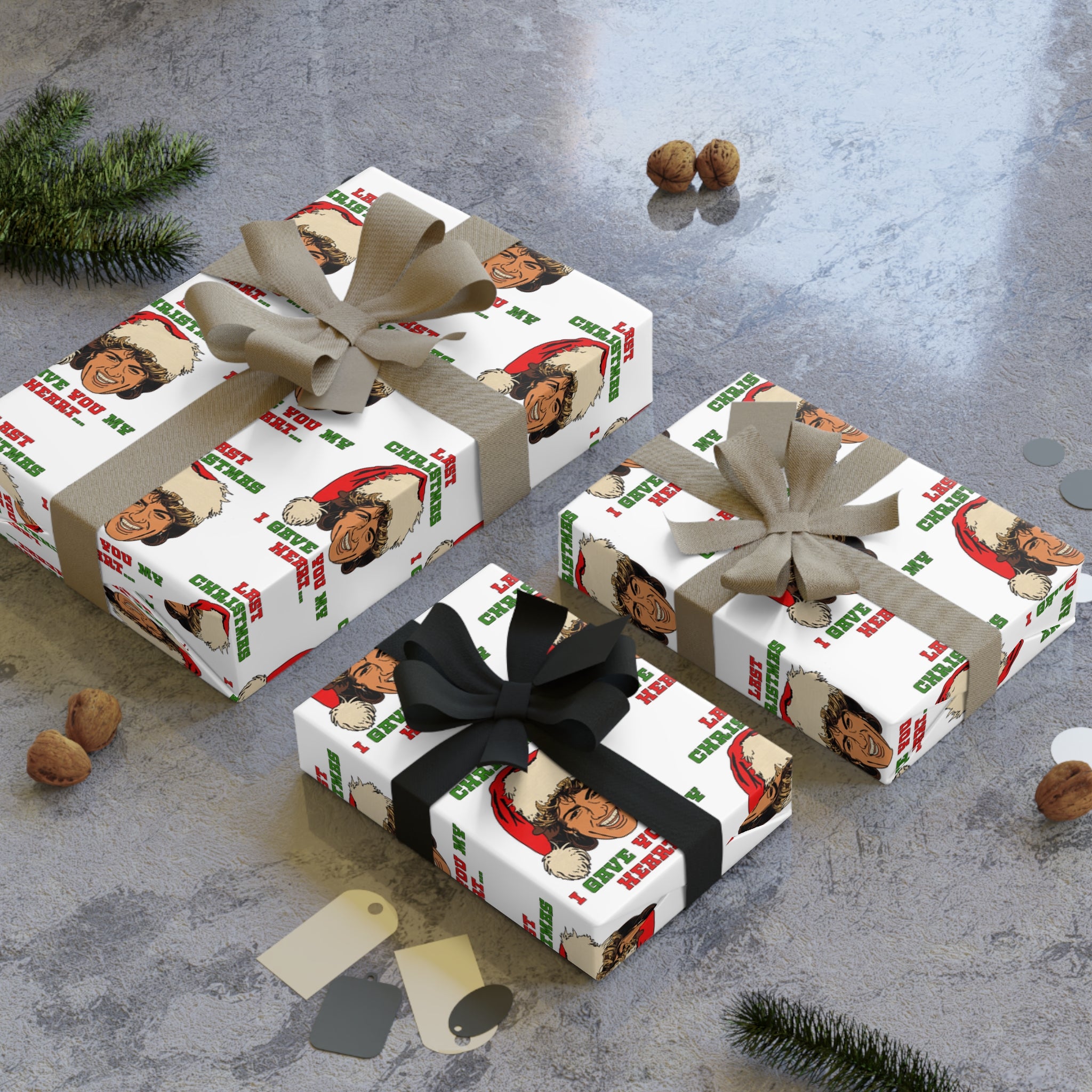 Last Christmas I Gave you my Heart - Gift Wrapping Paper Rolls, 1pc