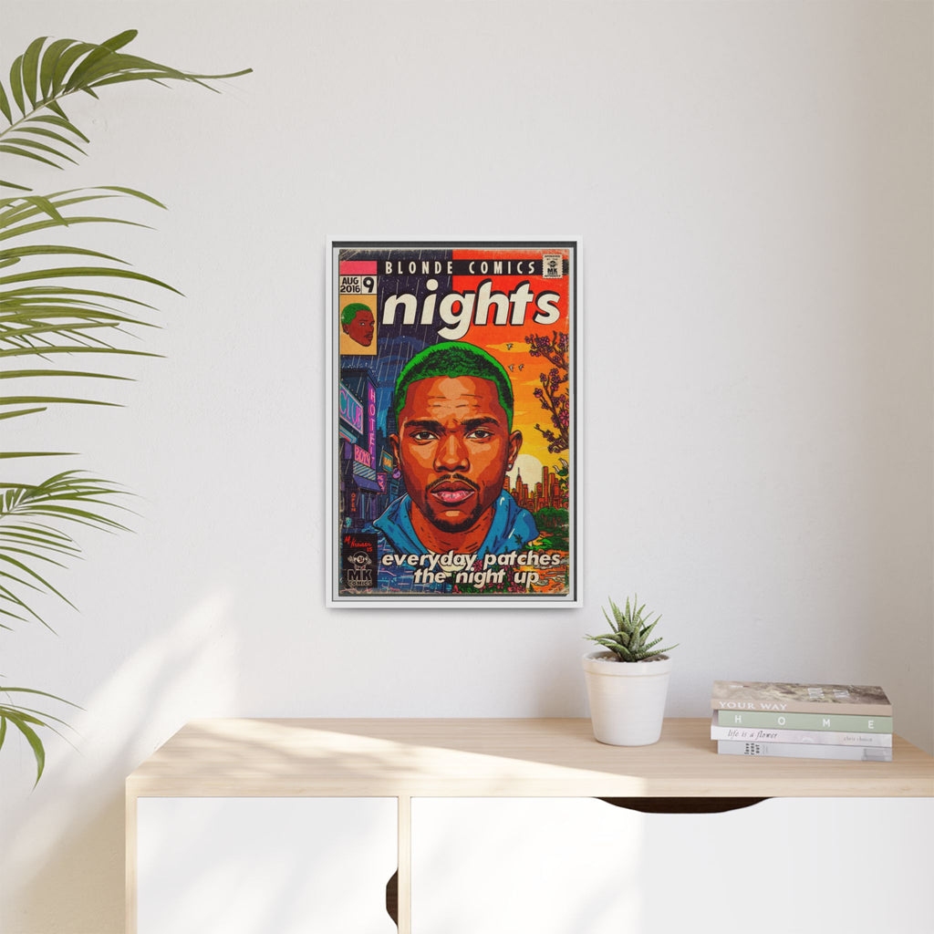 Nights - Matte Canvas, Framed (Multi-color)