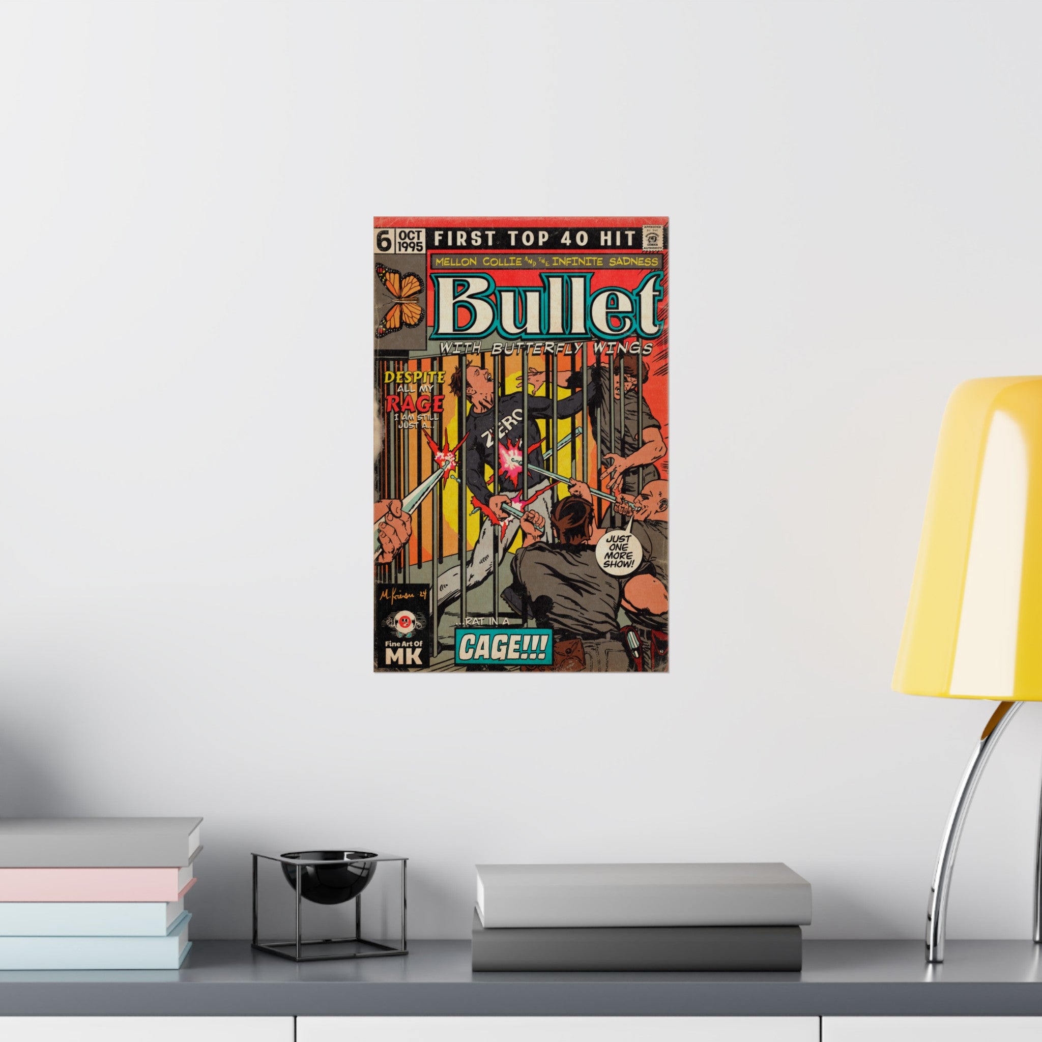Bullet With Butterfly Wings - Matte Vertical Poster