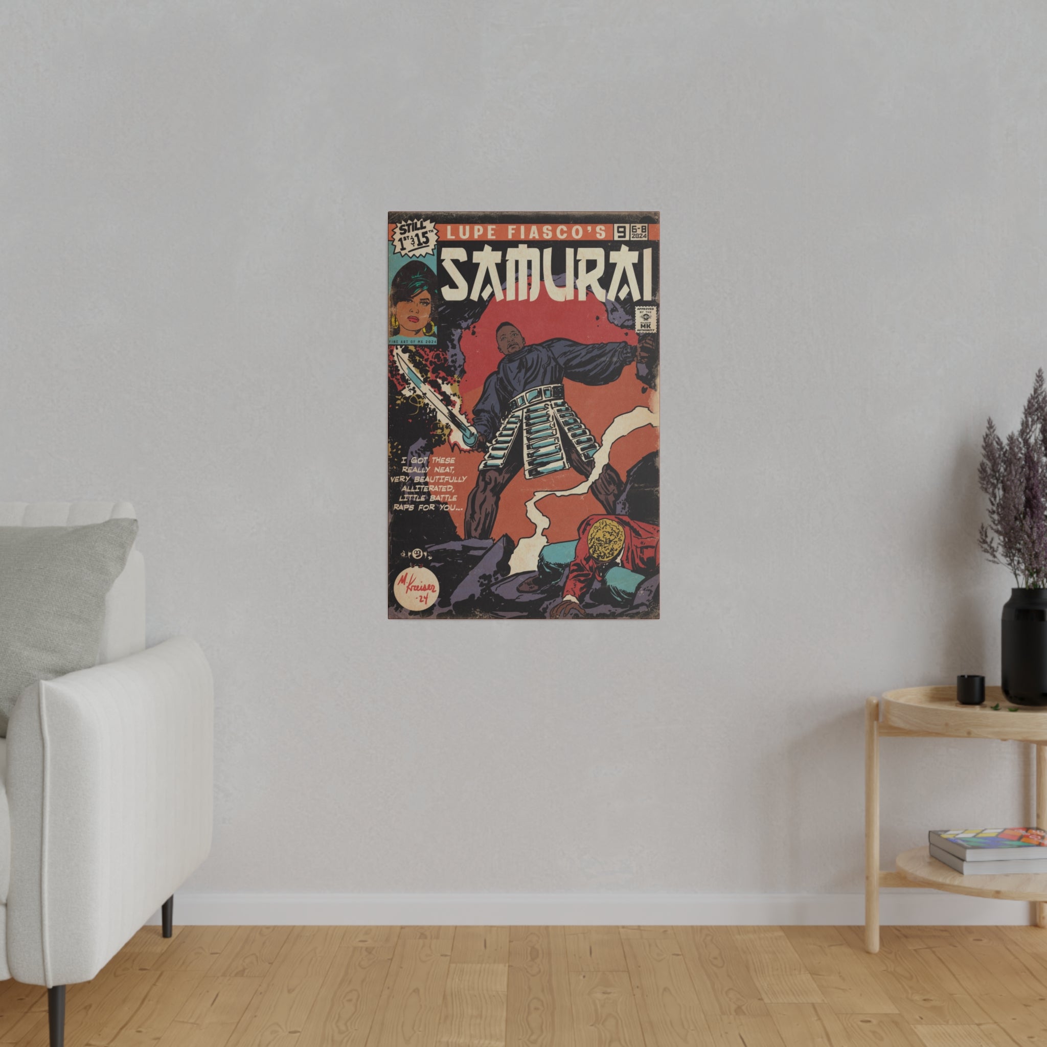 Samurai - Matte Canvas, Stretched, 0.75"