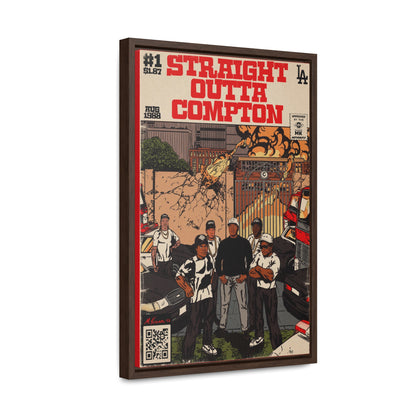 NWA - Straight Outta Compton - Gallery Canvas Wraps, Vertical Frame