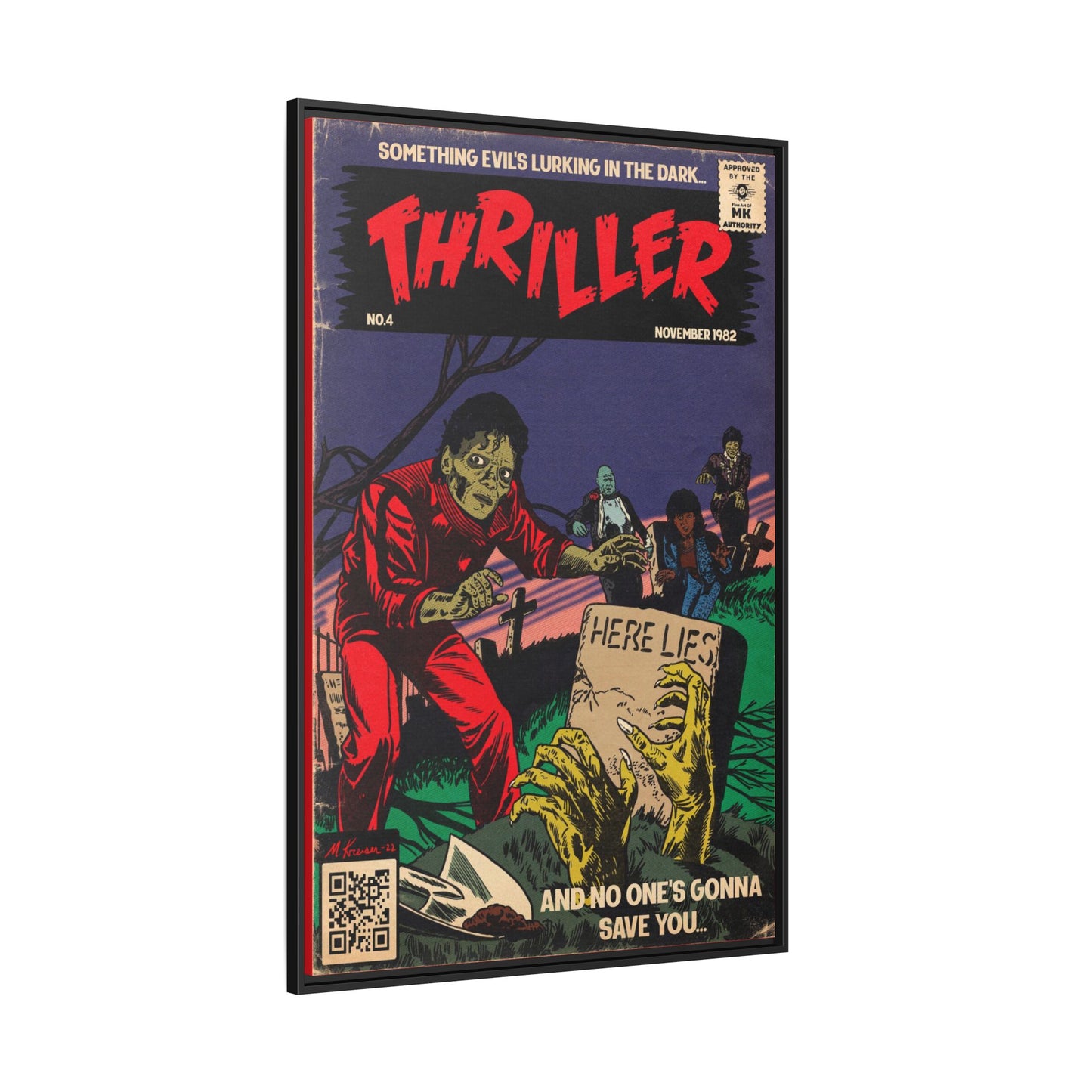 Michael Jackson- Thriller - Gallery Canvas Wraps, Vertical Frame