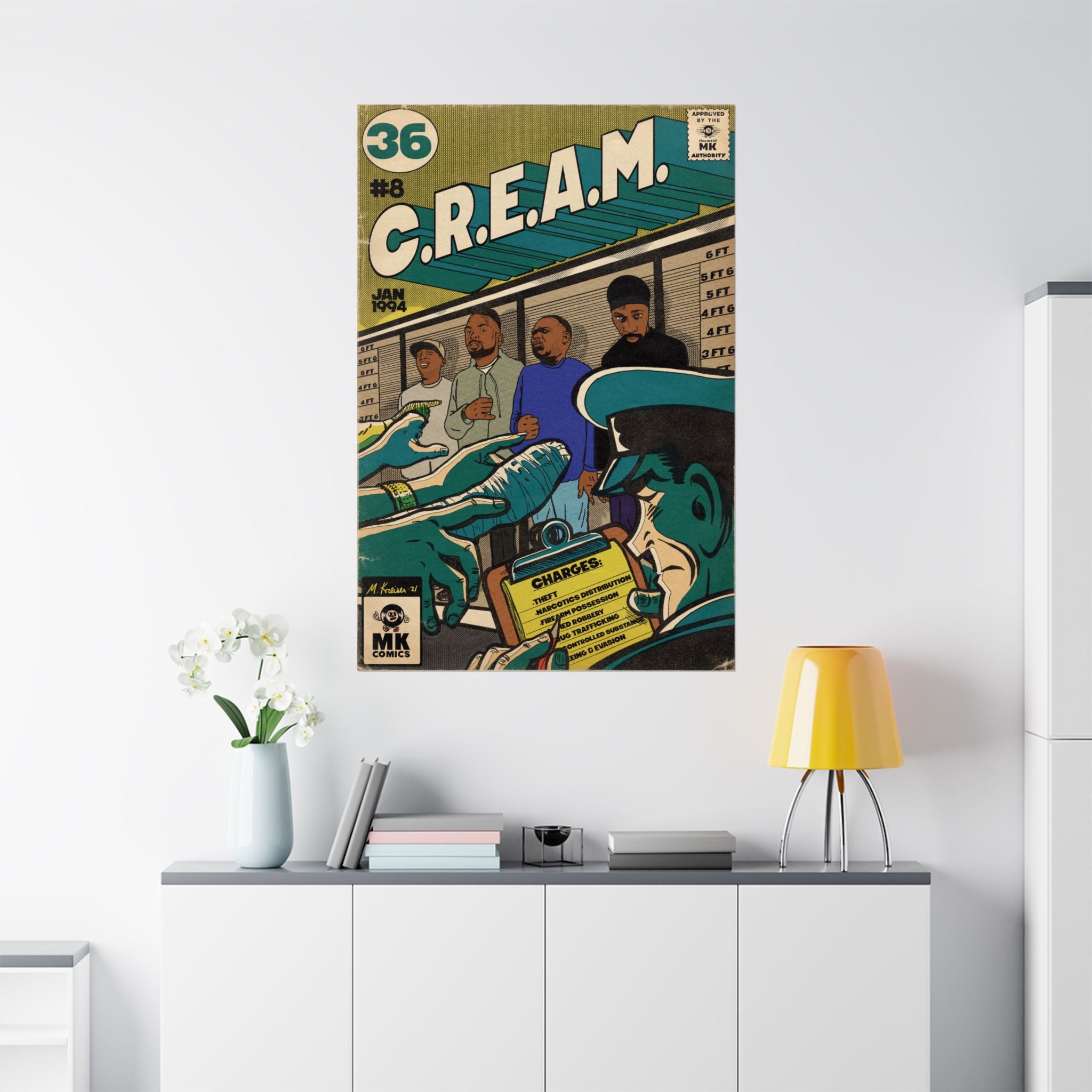 C.R.E.A.M - Comic Book Art - Vertical Matte Poster