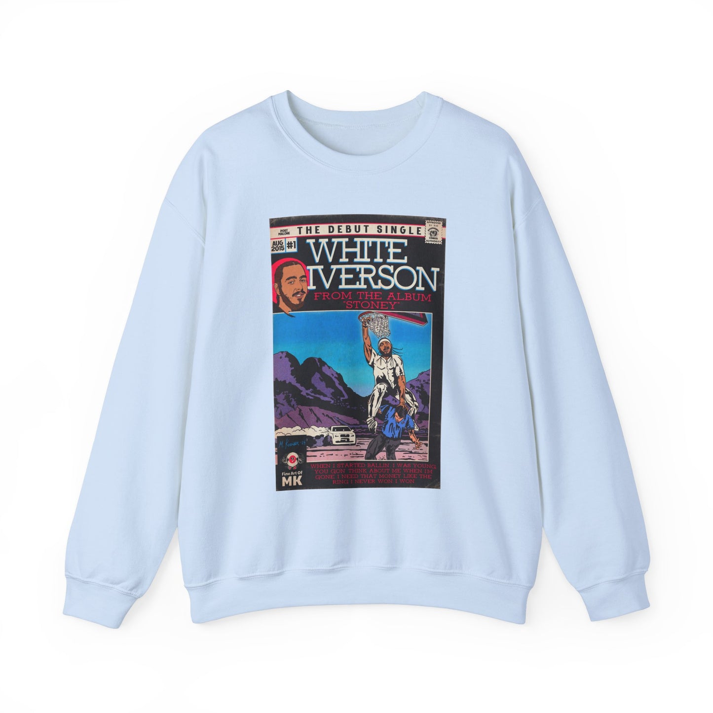 Post Malone - White Iverson -  Unisex Heavy Blend™ Crewneck Sweatshirt