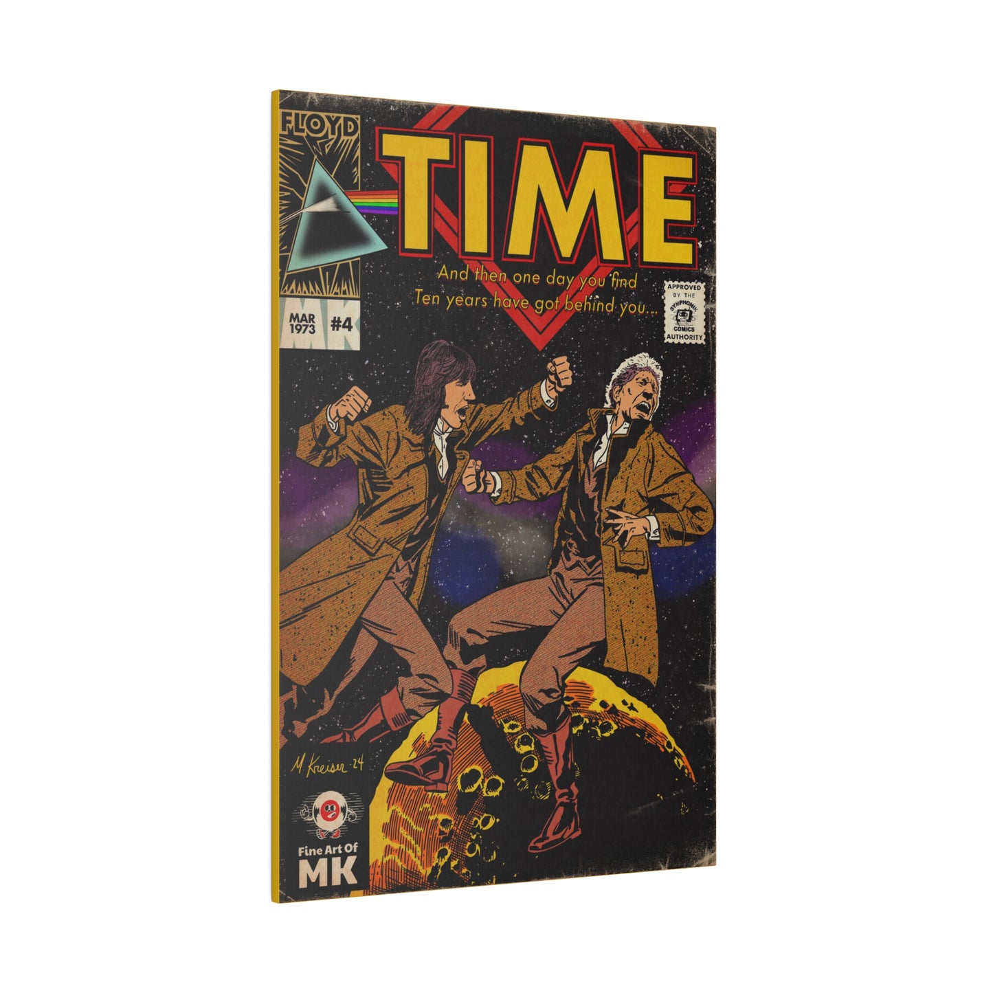 Pink Floyd- Time - Matte Canvas, Stretched, 0.75"