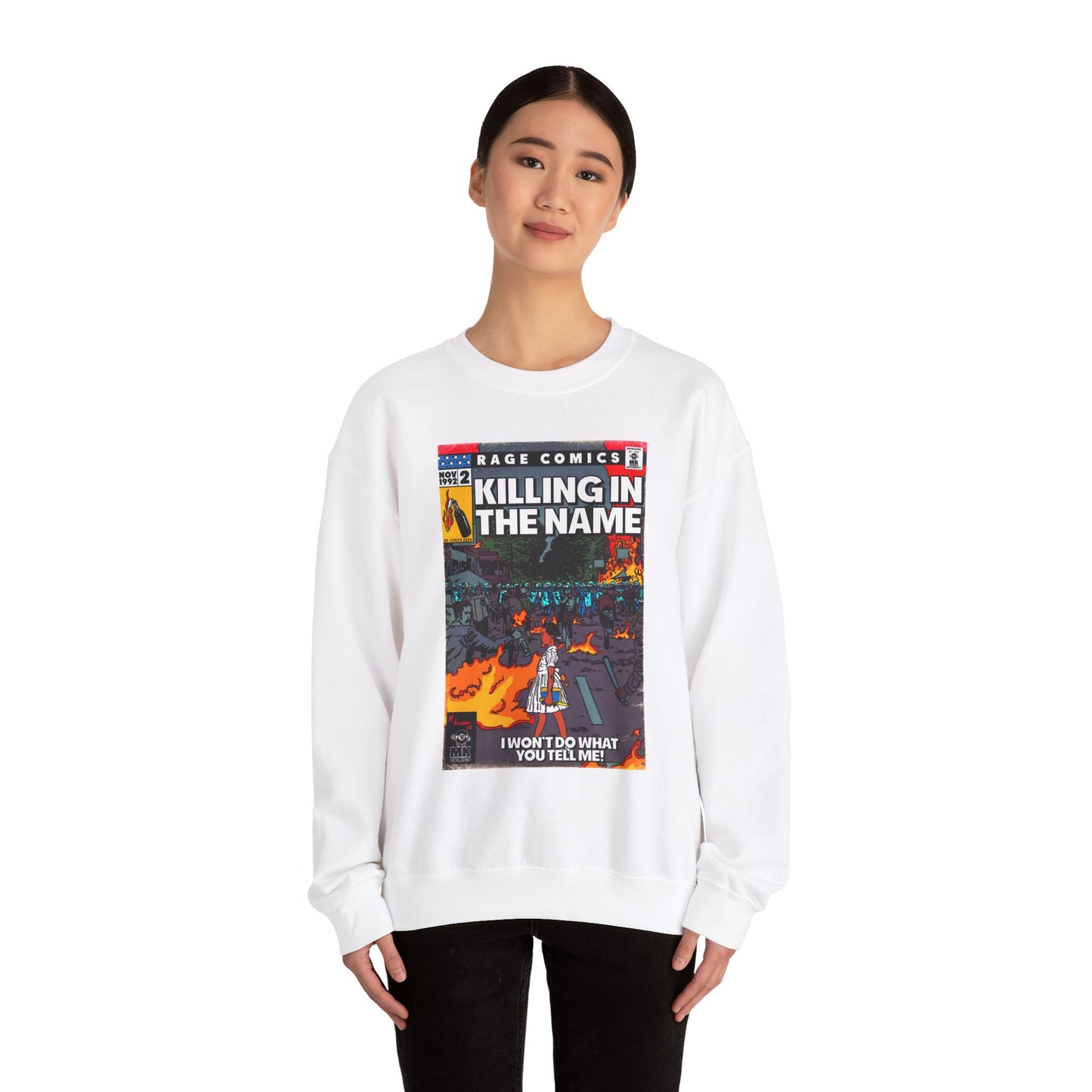Rage - Killing In the Name - Unisex Heavy Blend™ Crewneck Sweatshirt