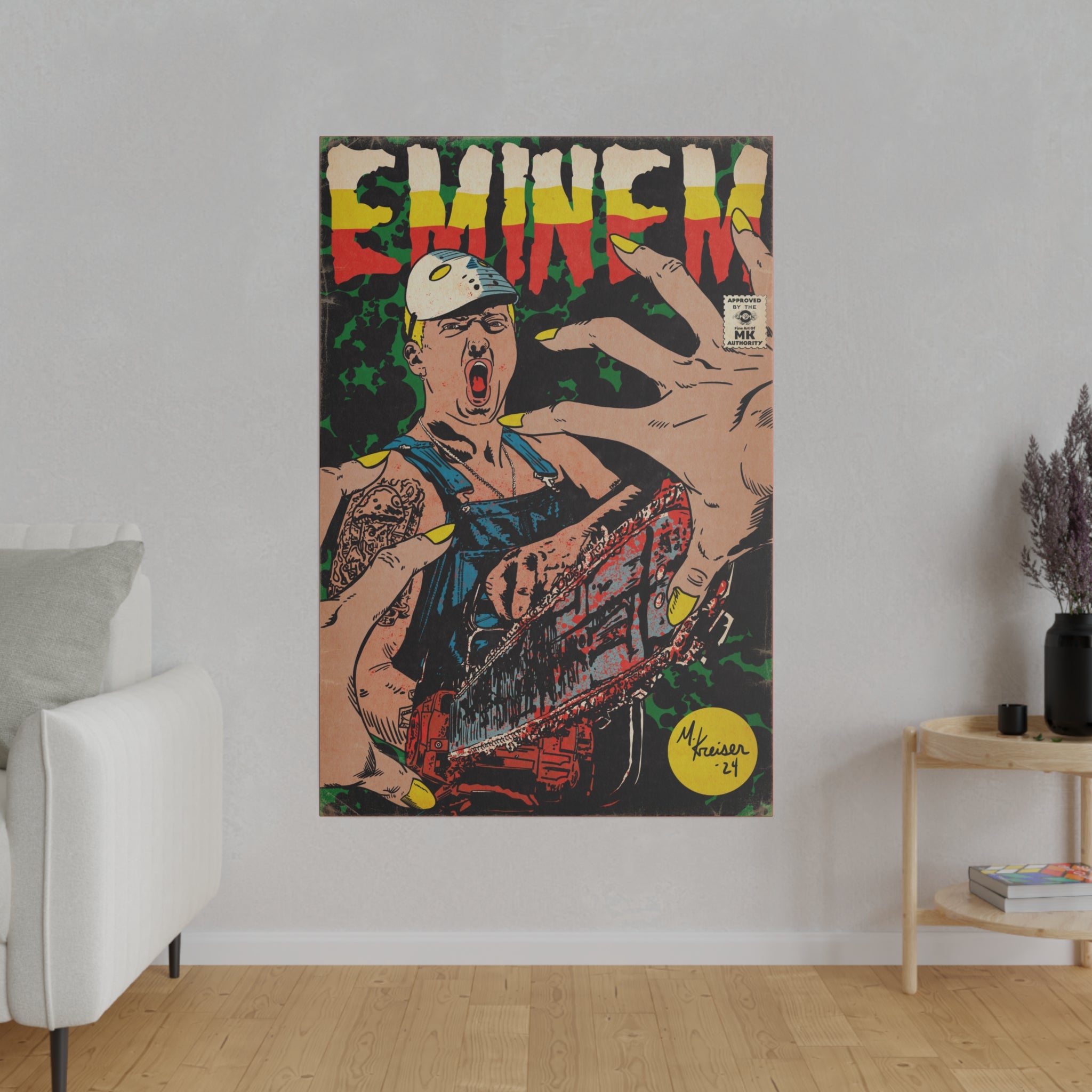 Em - Comic Book Art - Matte Canvas, Stretched, 0.75"
