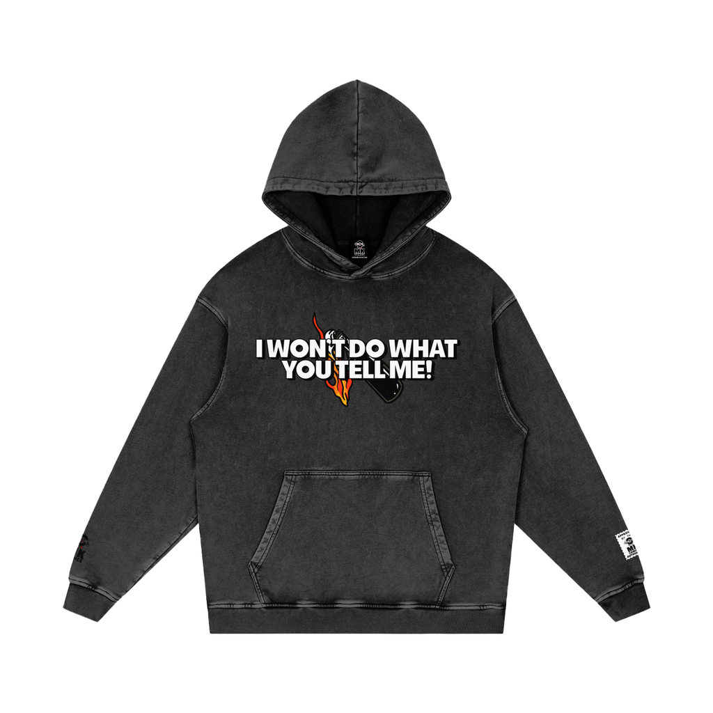 Killing in the Name - Snow Washed Loose Cotton Hoodie