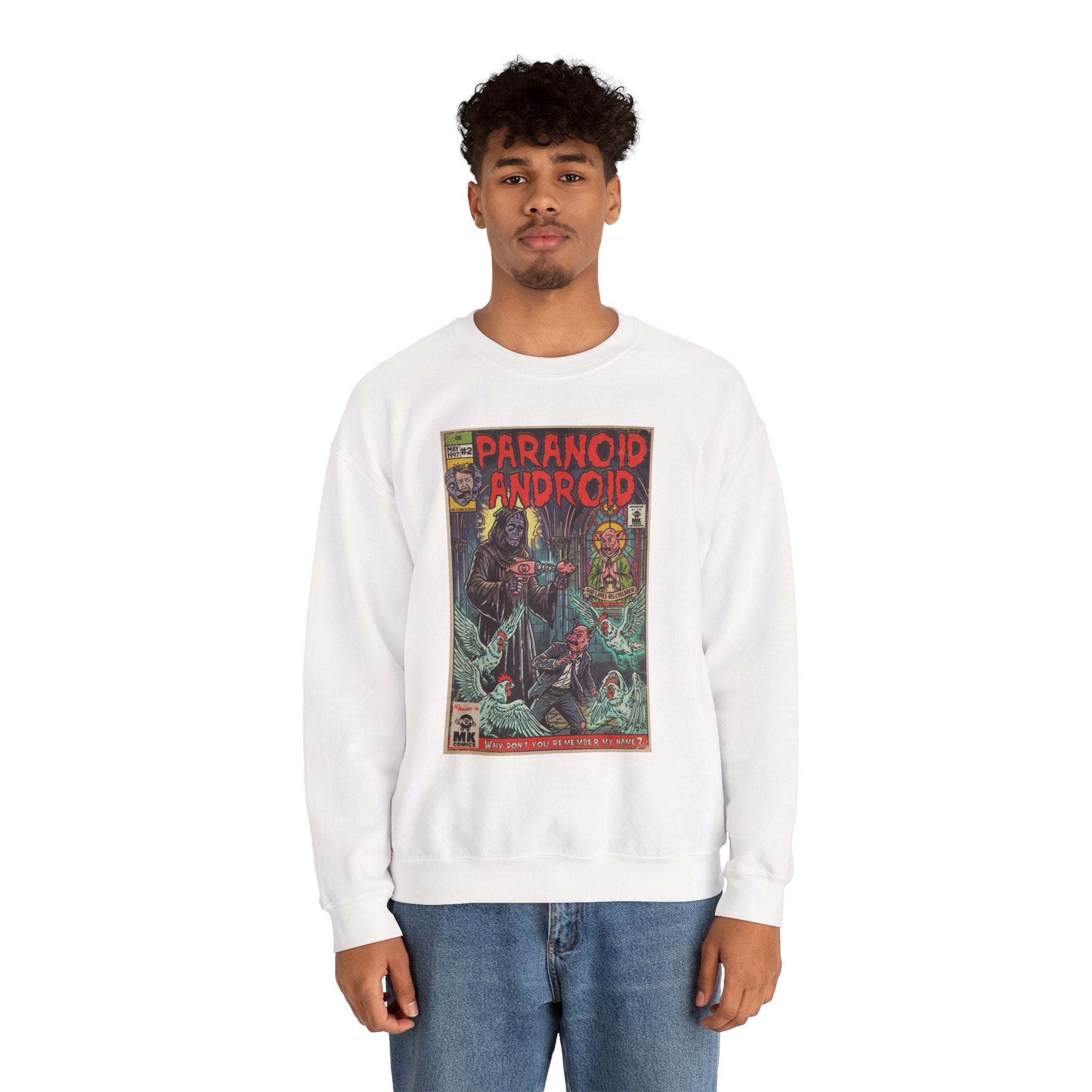 Paranoid Android - Unisex Heavy Blend™ Crewneck Sweatshirt
