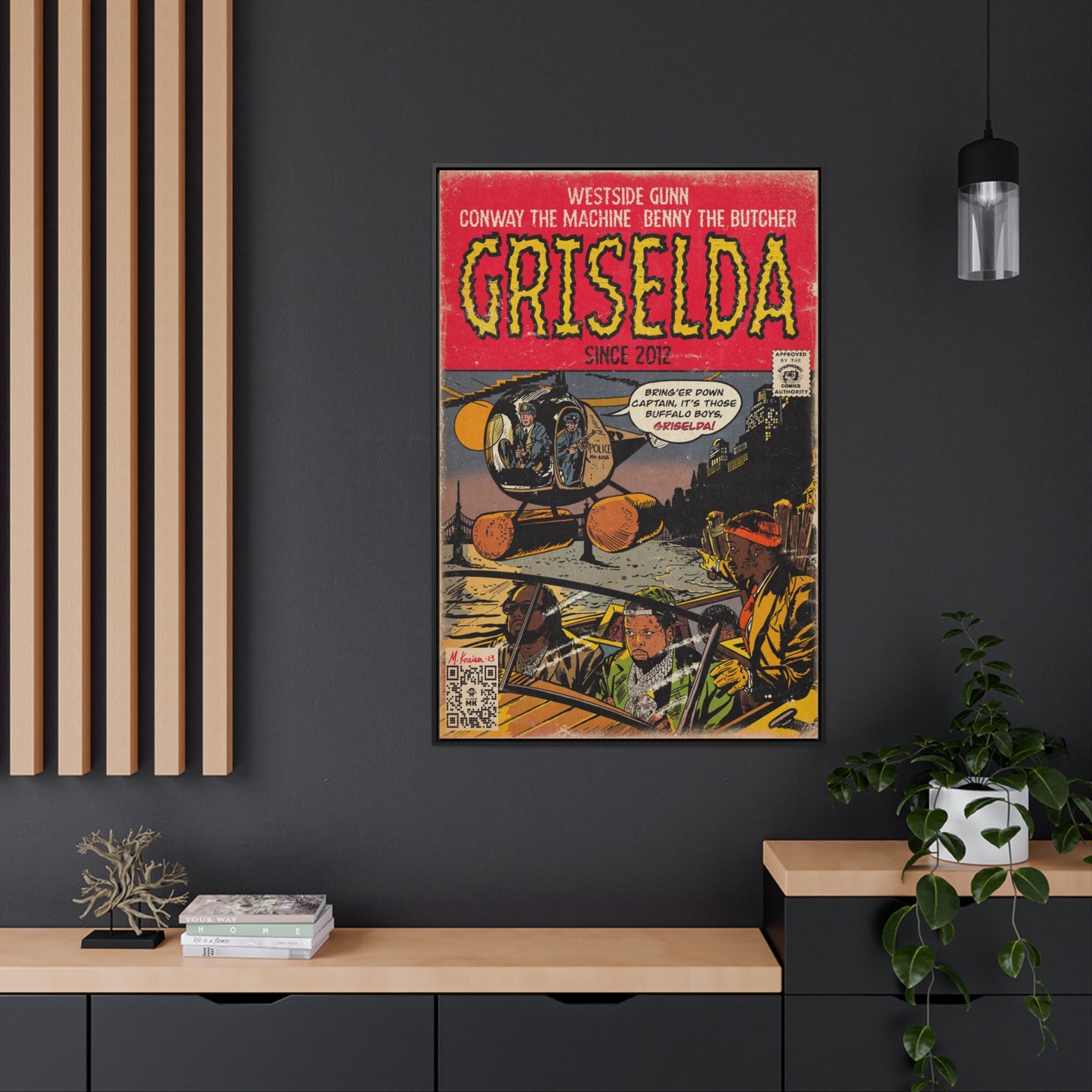 Griselda - Comic Book Art - Gallery Canvas Wraps, Vertical Frame