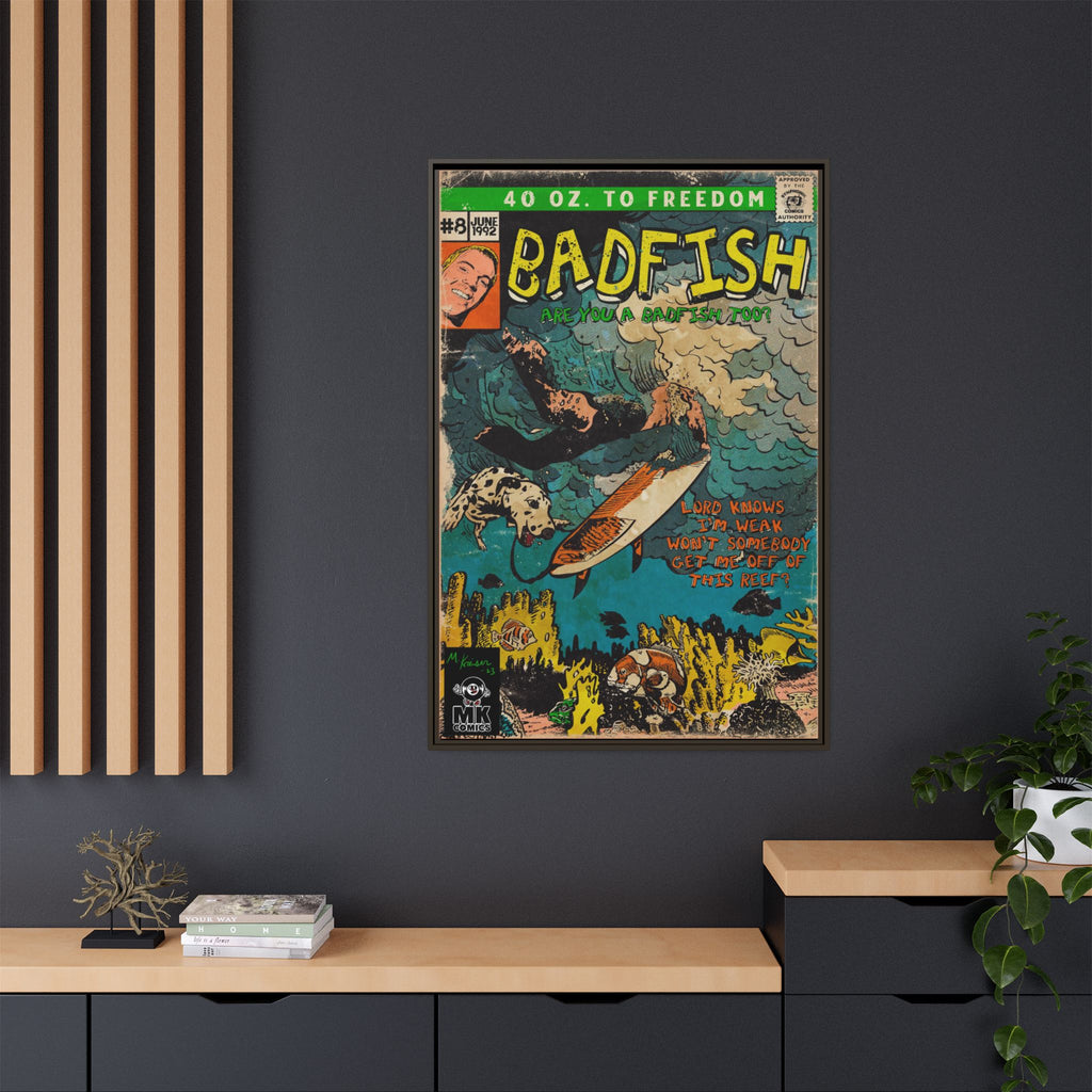 Badfish - Matte Canvas, Framed (Multi-color)
