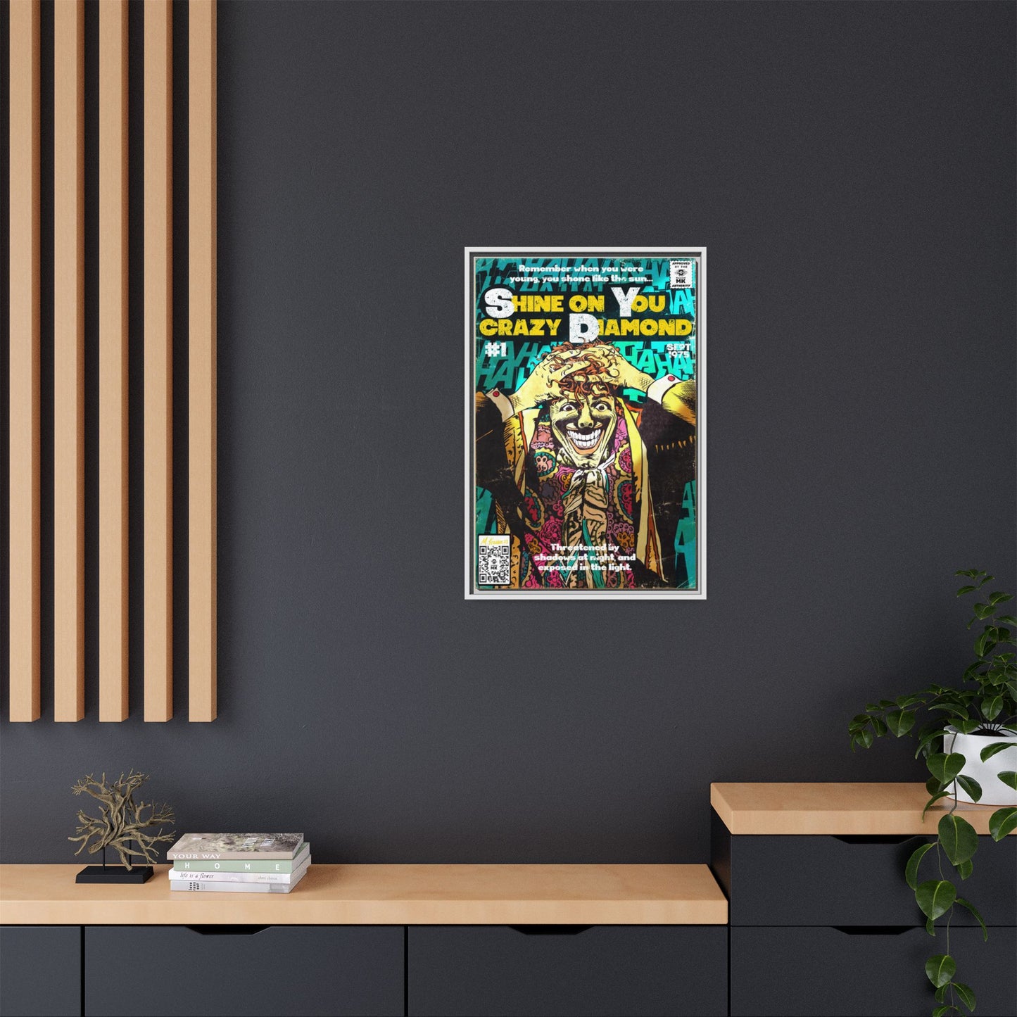 Pink Floyd - Shine on You crazy Diamond -  Gallery Canvas Wraps, Vertical Frame