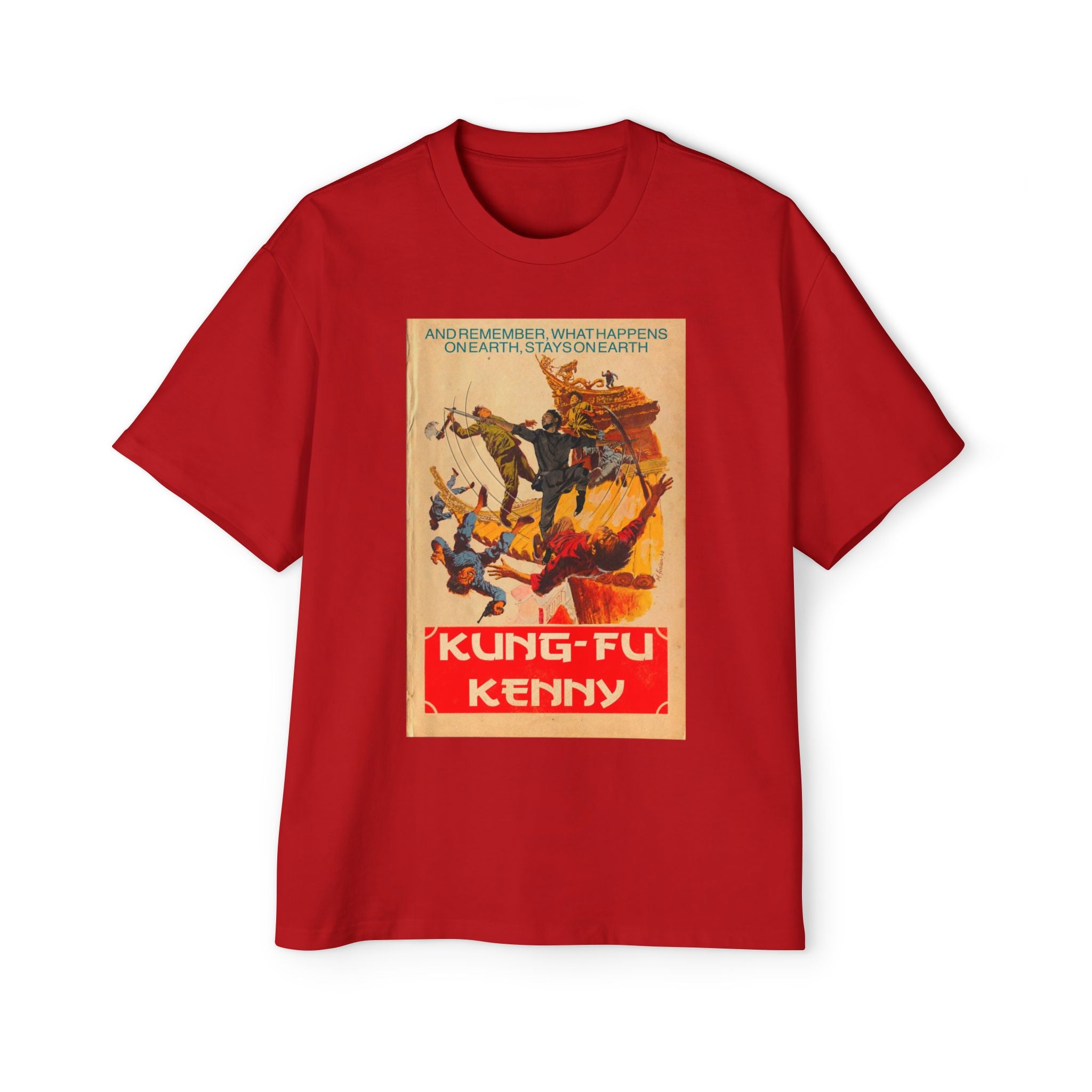 Kung-Fu Kenny - Men's Heavy Oversized Tee