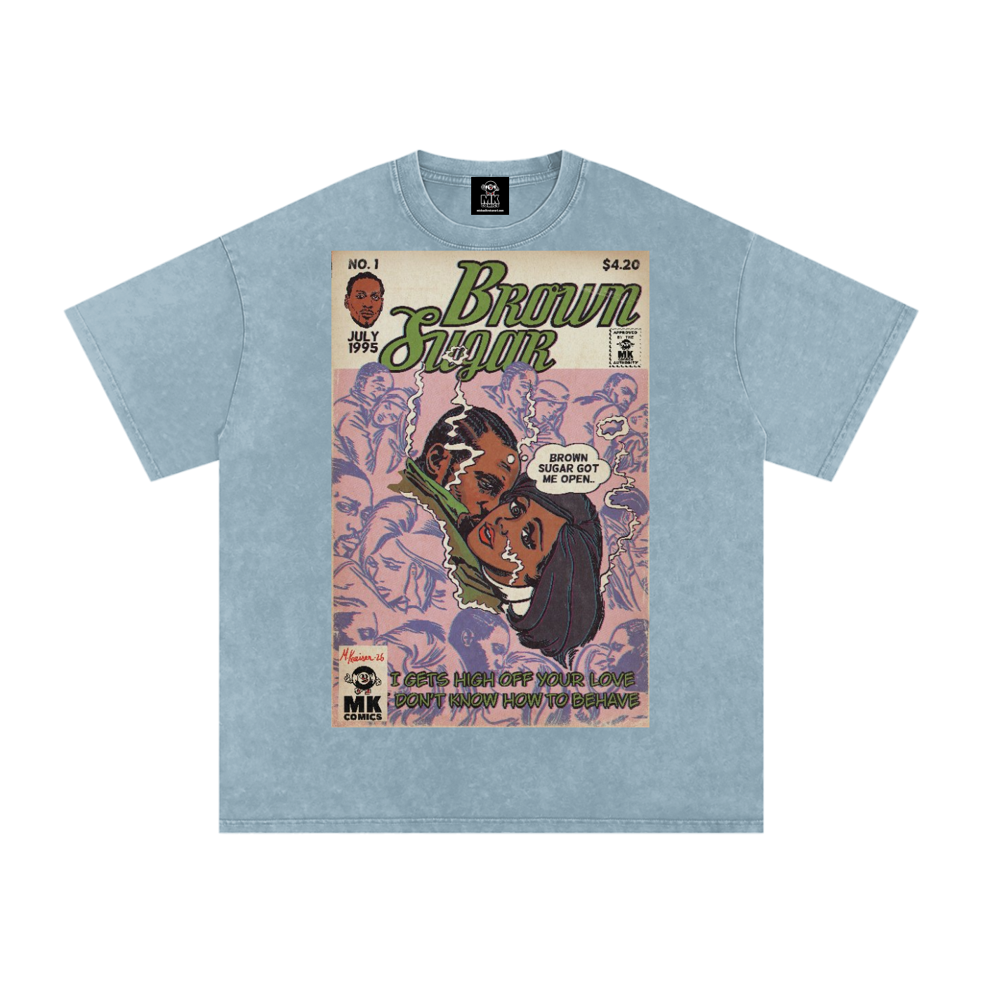 Brown Sugar - Snow Washed Oversized Cotton T-Shirt