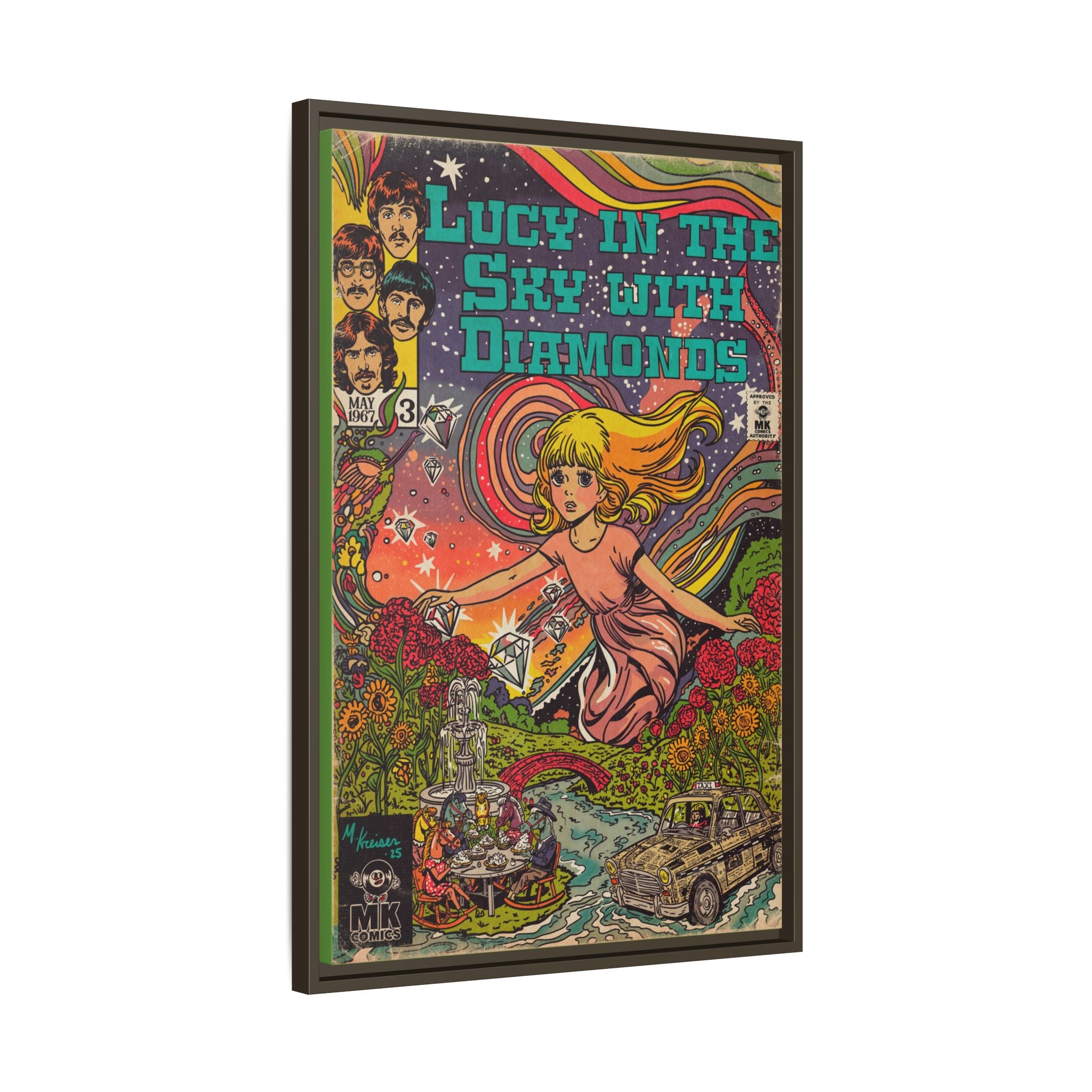 Lucy in the Sky with Diamonds - Matte Canvas, Framed (Multi-color)