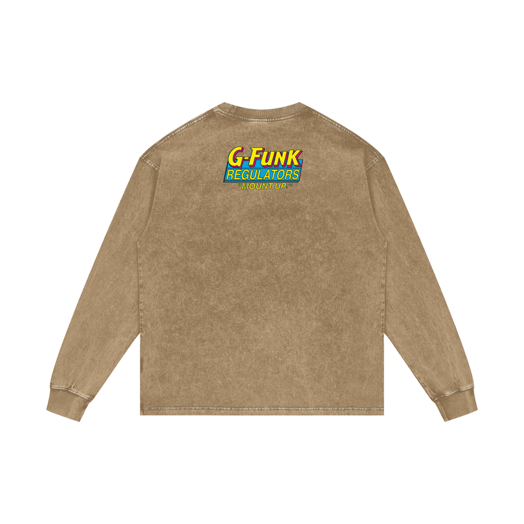 Regulate - Acid Wash Oversize Long Sleeve T-Shirt