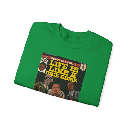 Nas, Cordae, & Freddie, Life Is Like A Dice Game - Unisex Heavy Blend™ Crewneck Sweatshirt