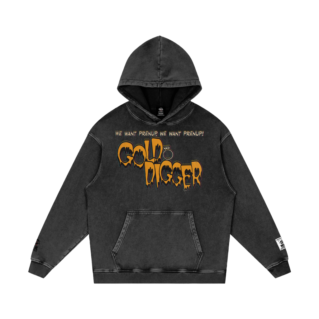 Gold Digger - Snow Washed Loose Cotton Hoodie