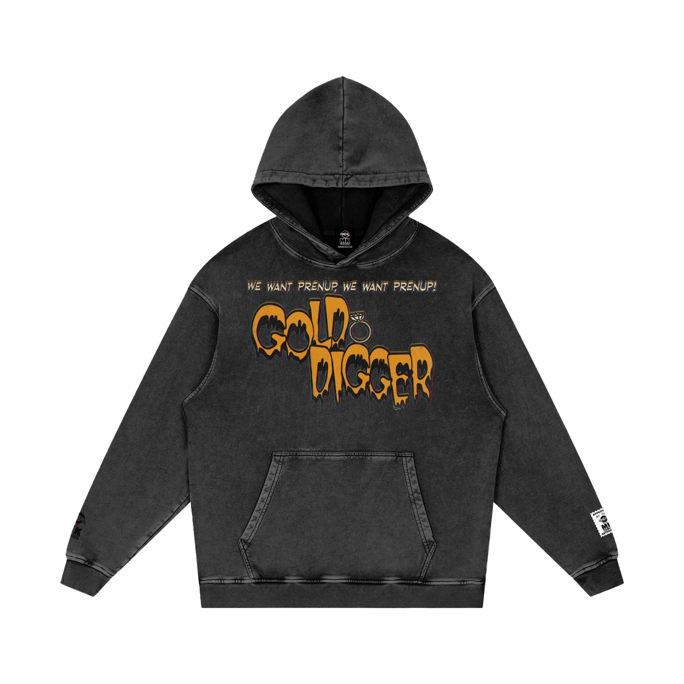 Gold Digger - Snow Washed Loose Cotton Hoodie