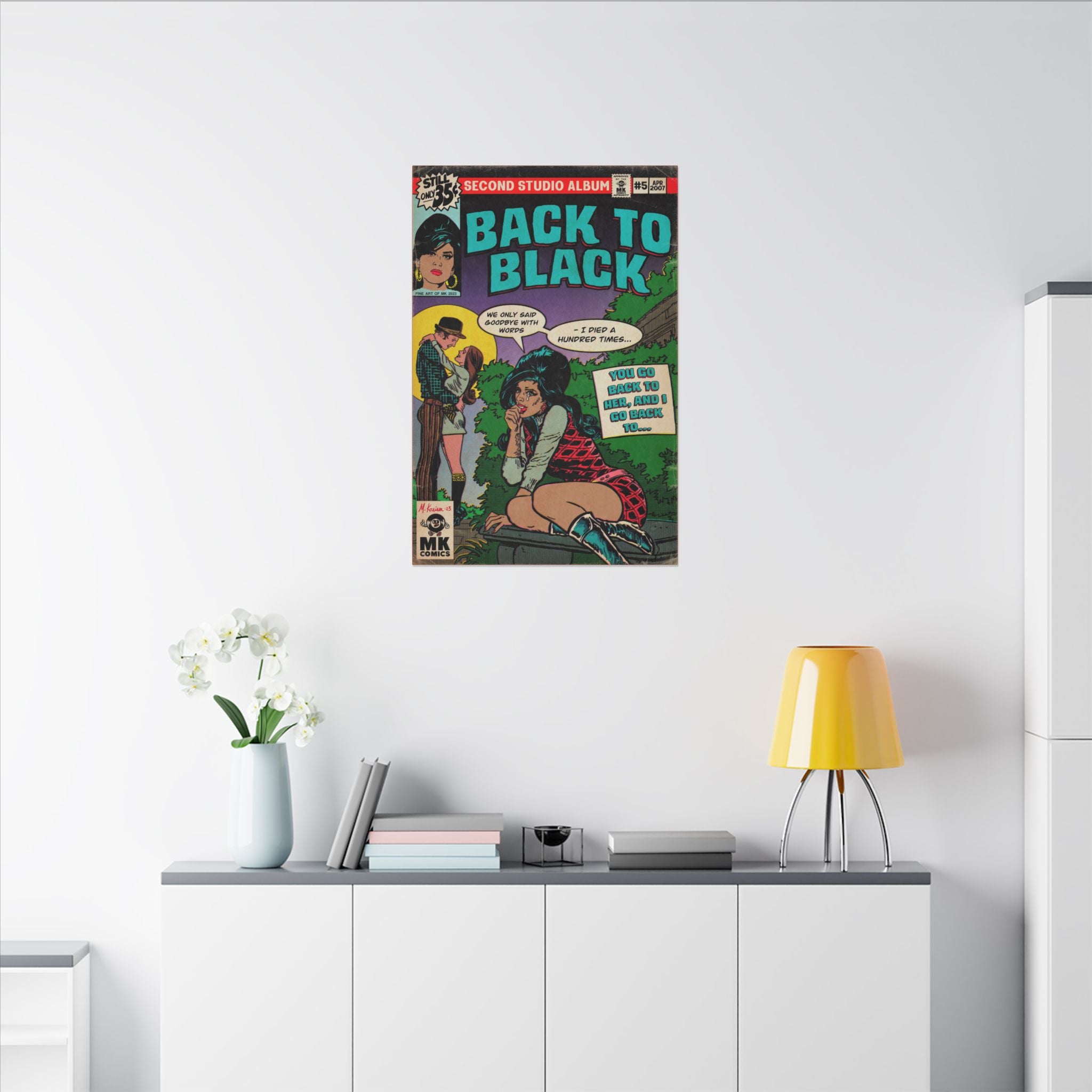 Back to Black - Matte Canvas, Stretched, 0.75"