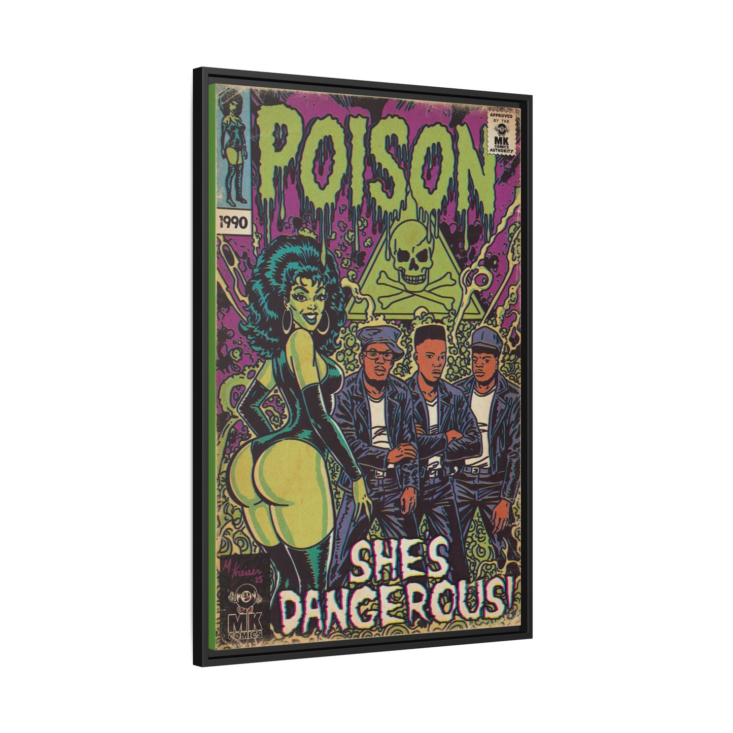 Poison - Matte Canvas, Framed (Multi-color)
