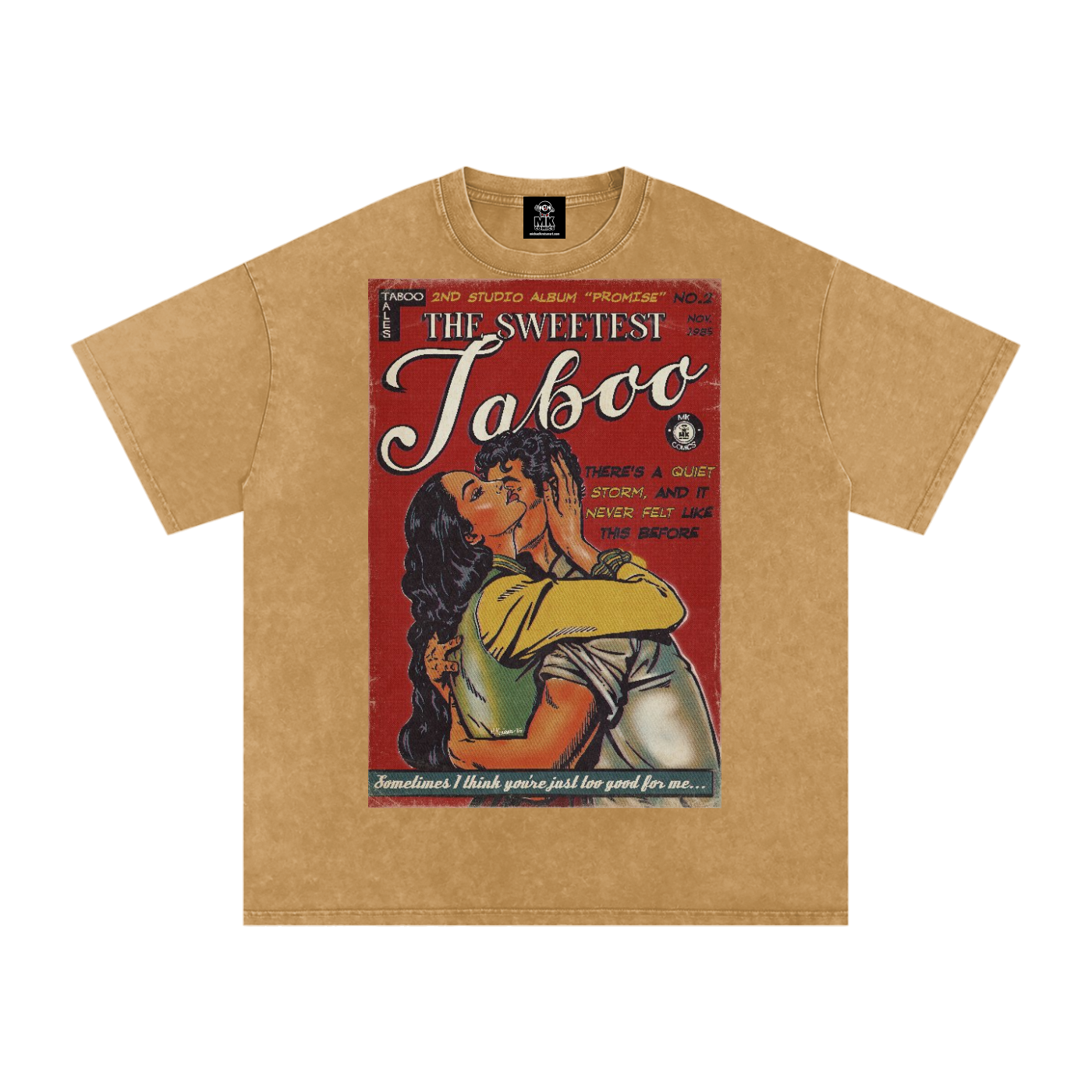 The Sweetest Taboo - Snow Washed Oversized Cotton T-Shirt