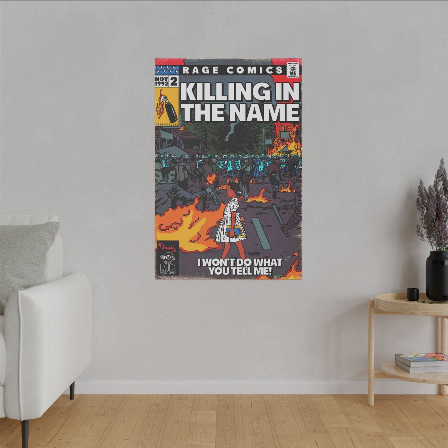 Rage - Killing In the Name - Matte Canvas, Stretched, 0.75" (Multi-Size)
