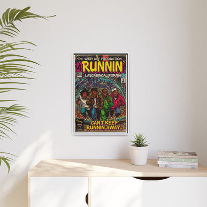 Runnin' - Matte Canvas, Framed (Multi-color)