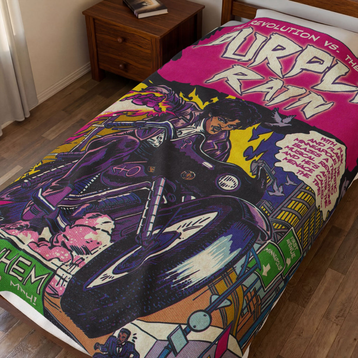 Purple Rain - Velveteen Plush Blanket